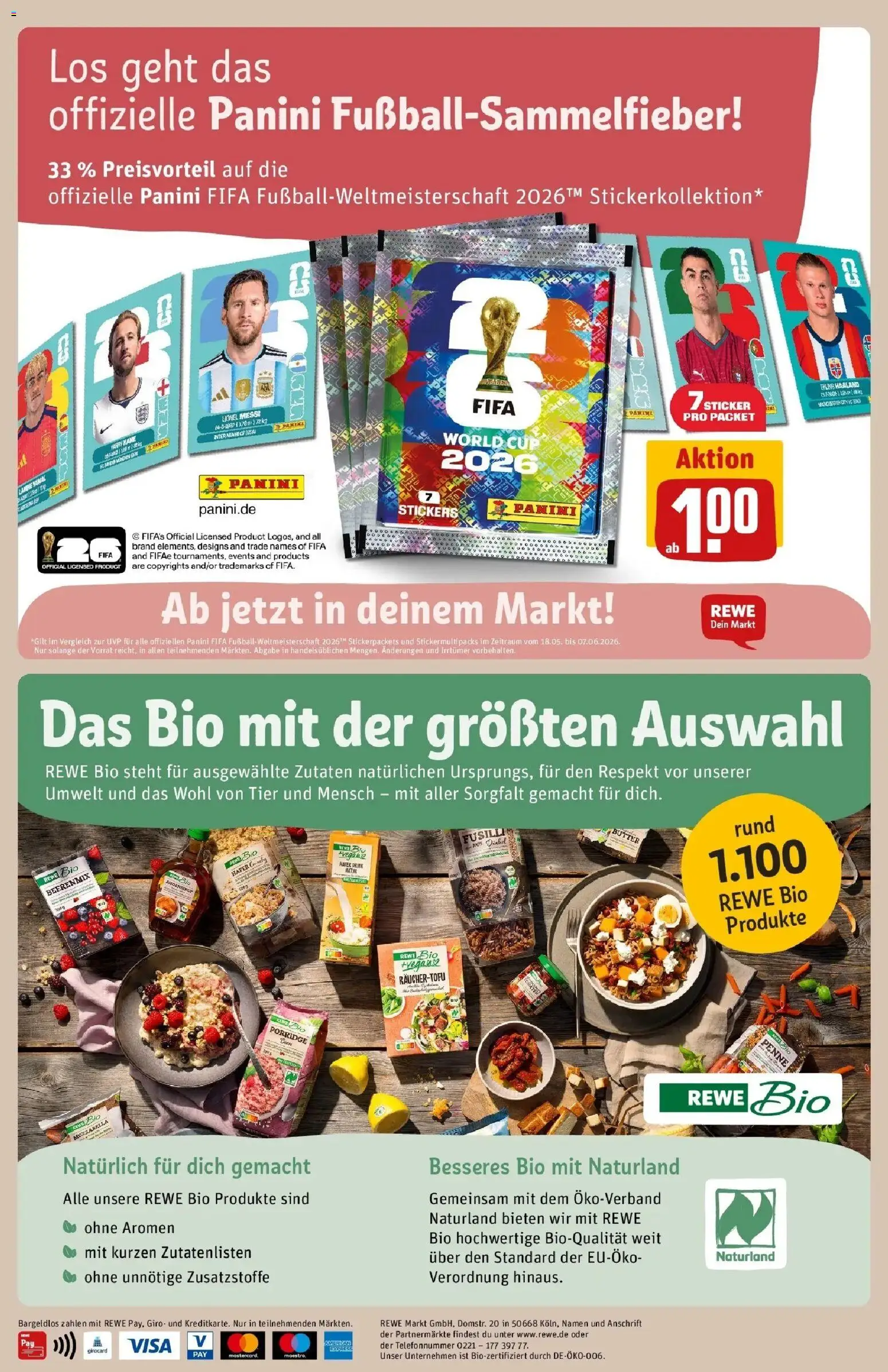 Rewe Prospekt Heppenheim – gültig ab 17.05.2026 | Seite: 44 | Produkte: Butter, Mozzarella, Pasta