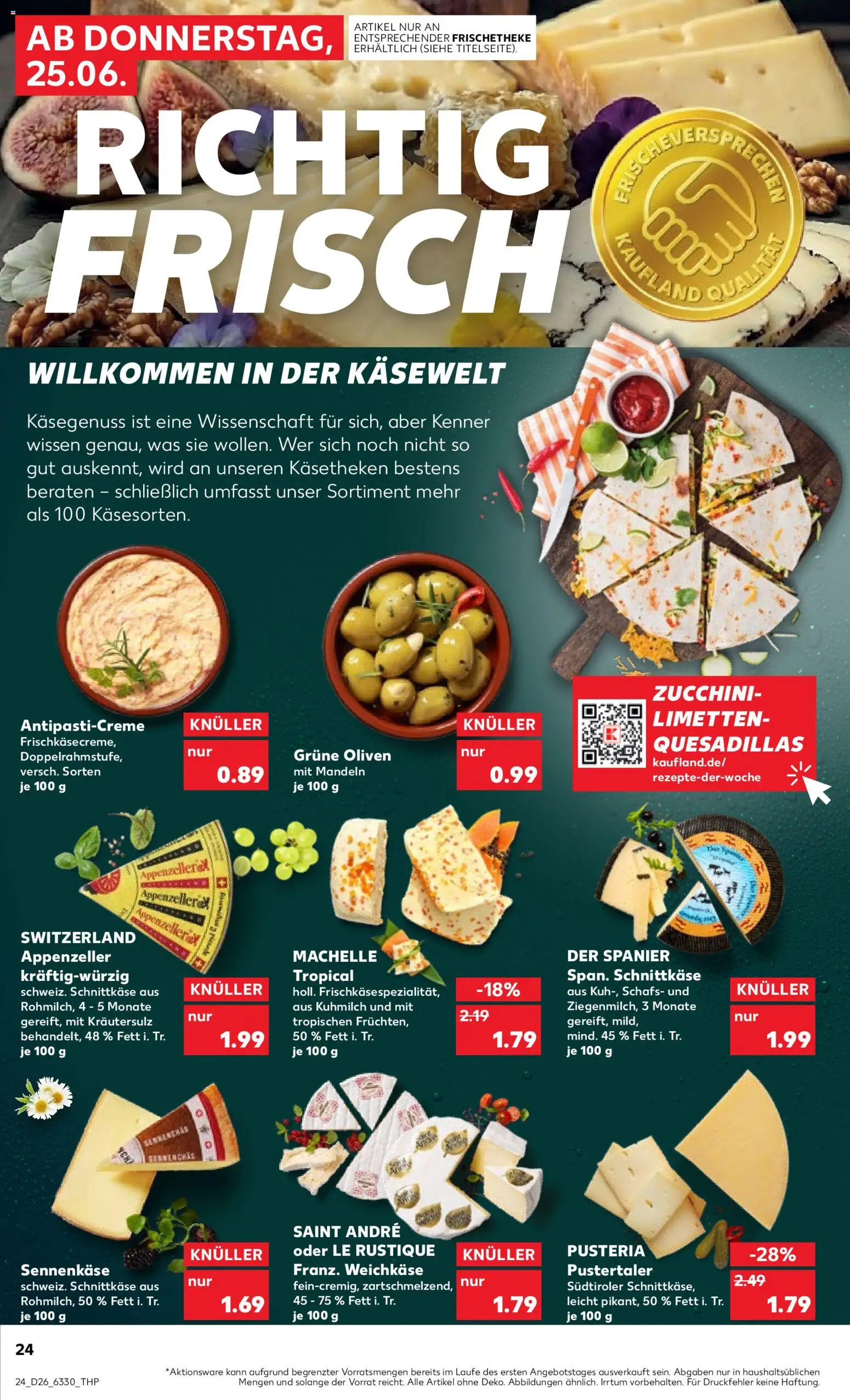Kaufland Prospekt Kiel – gültig ab 25.06.2026 | Seite: 24 | Produkte: Limetten, Mandeln, Zucchini