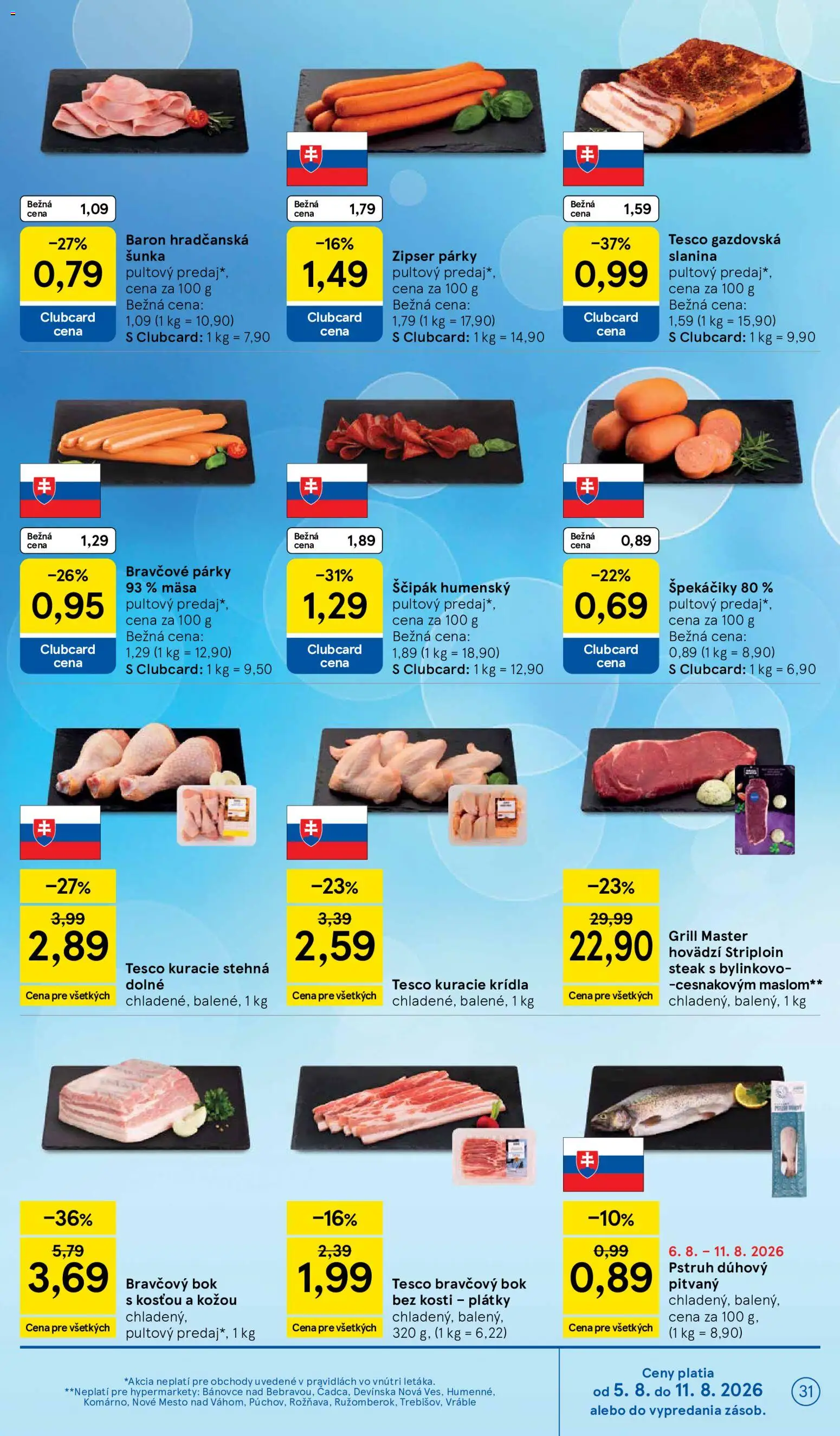 Nové Tesco akcie – leták je platný od 05.08.2026 | Strana: 31