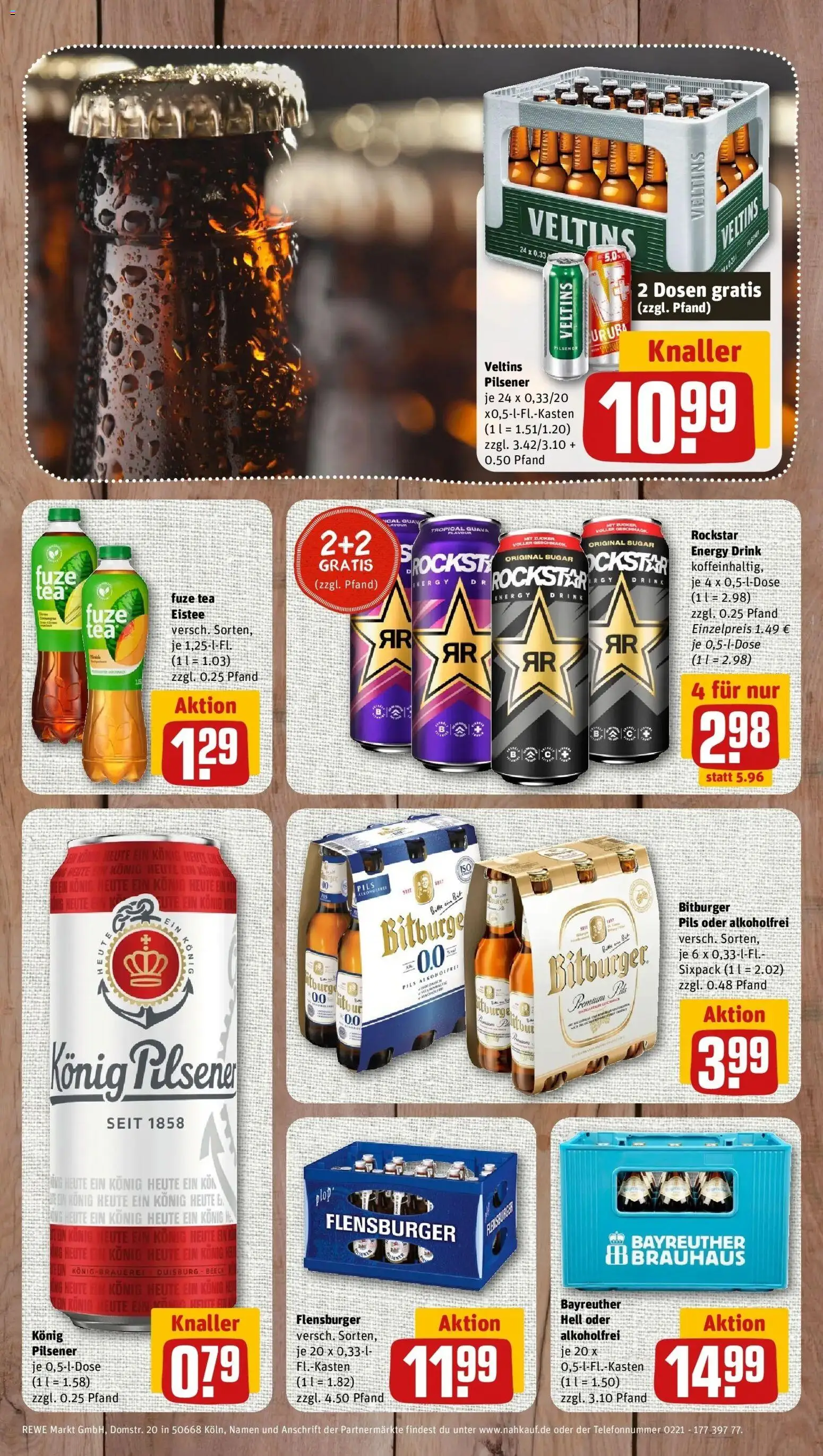 REWE Prospekt ab 07.09.2026 zum Blättern » Angebote | Seite: 11 | Produkte: Bitburger, Rockstar, Pils, Veltins