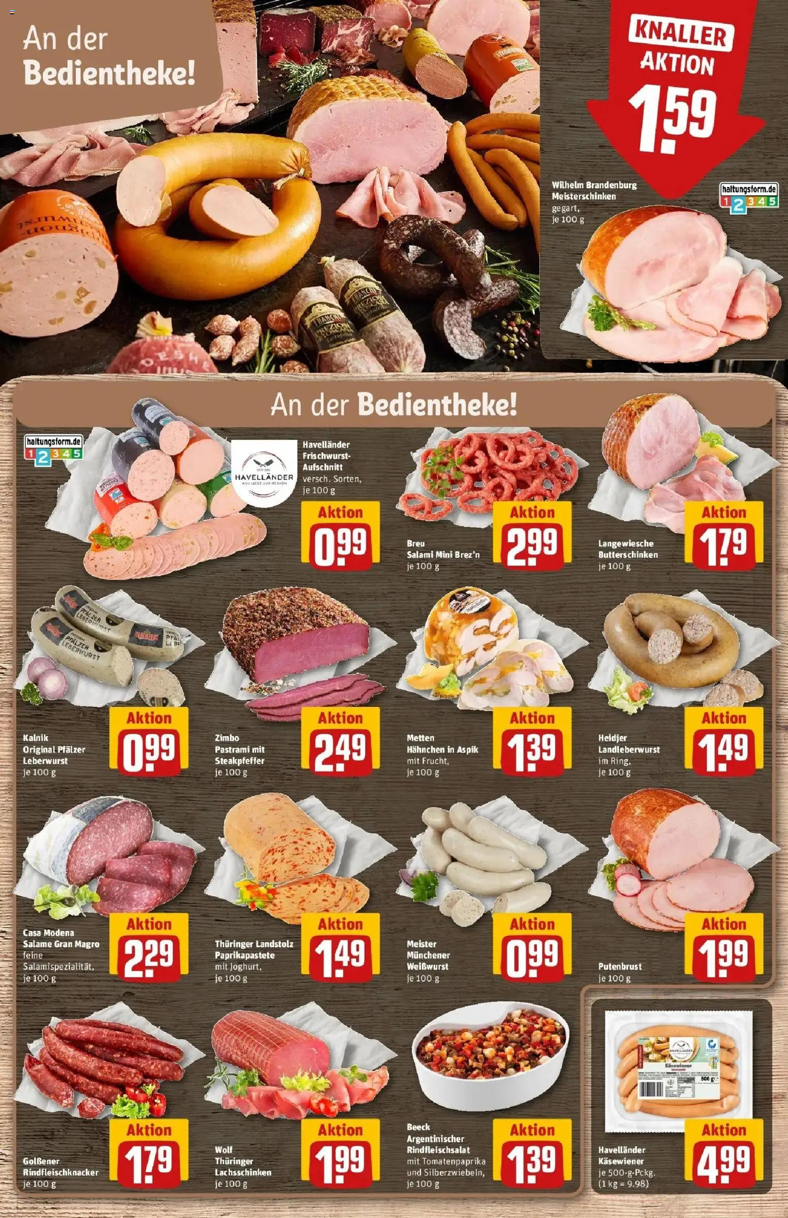 Rewe Prospekt Brandenburg An Der Havel – gültig ab 03.08.2026 | Seite: 10 | Produkte: Putenbrust, Hahnchen, Weißwurst, Salami