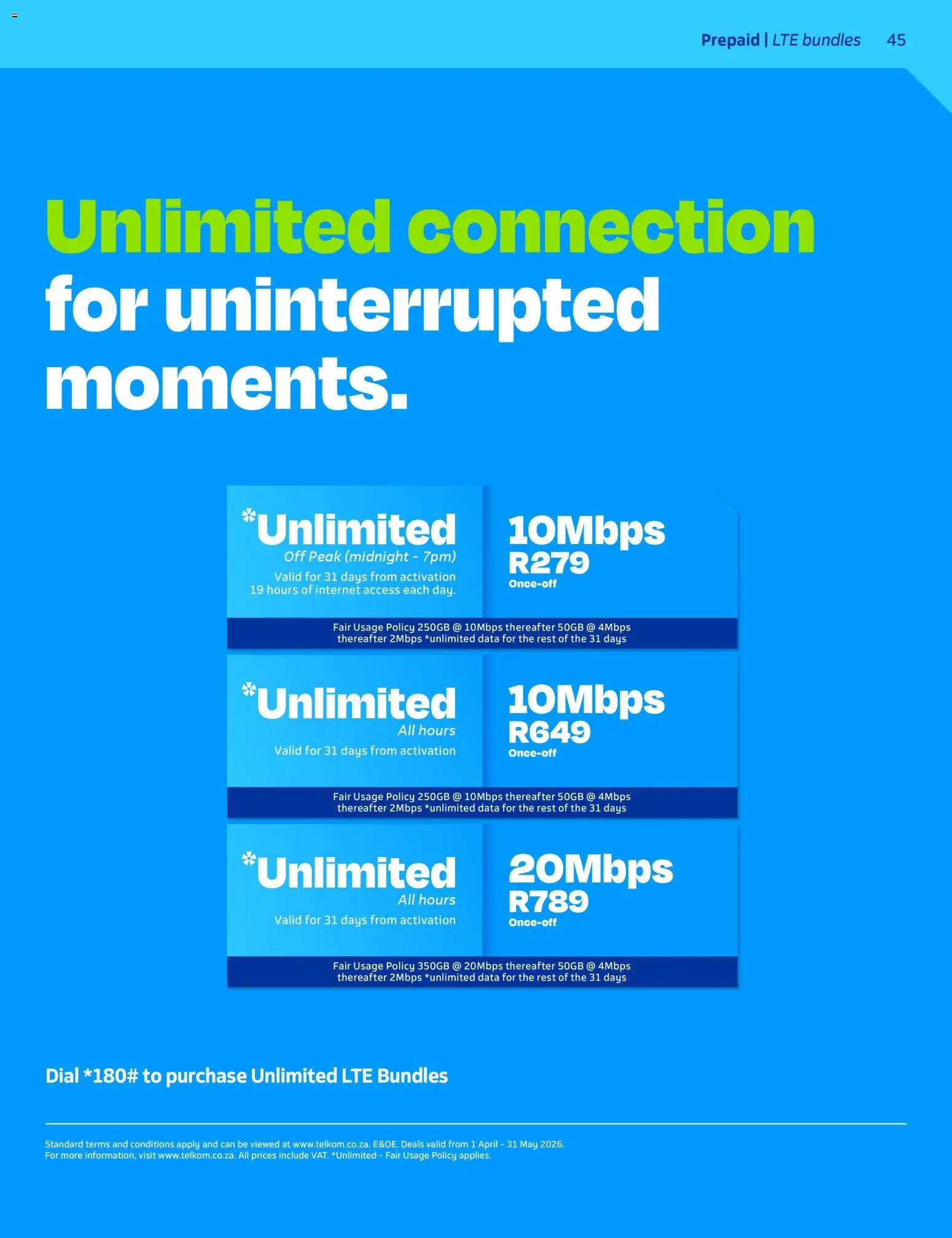 New Telkom catalogue – valid from 01.04.2026 | Page: 43 | Products: Data