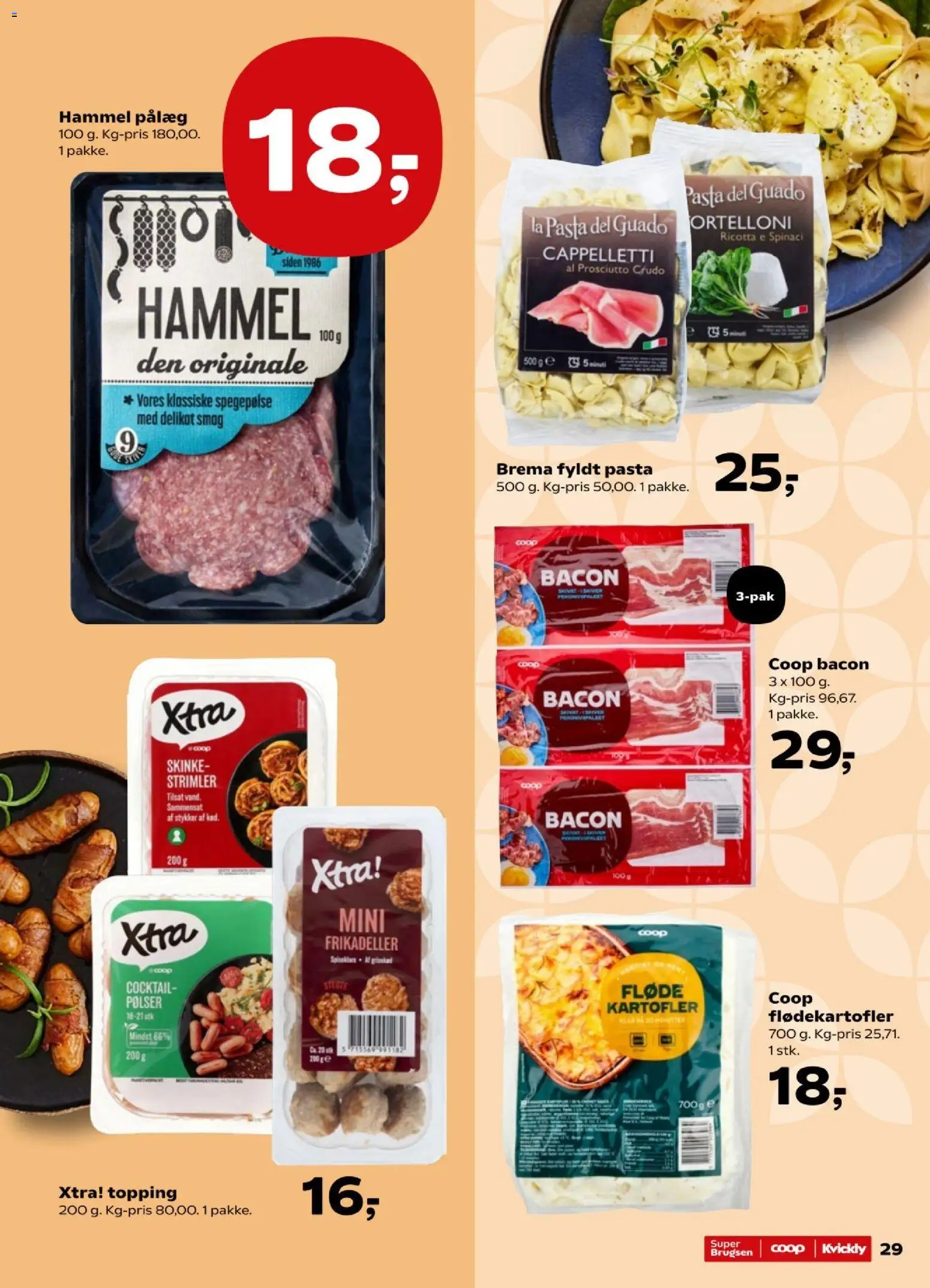Super Brugsen tilbudsavis – gyldig fra 01/10/2026 | Side: 31 | Produkter: Pasta, Pålæg, Frikadeller, Bacon