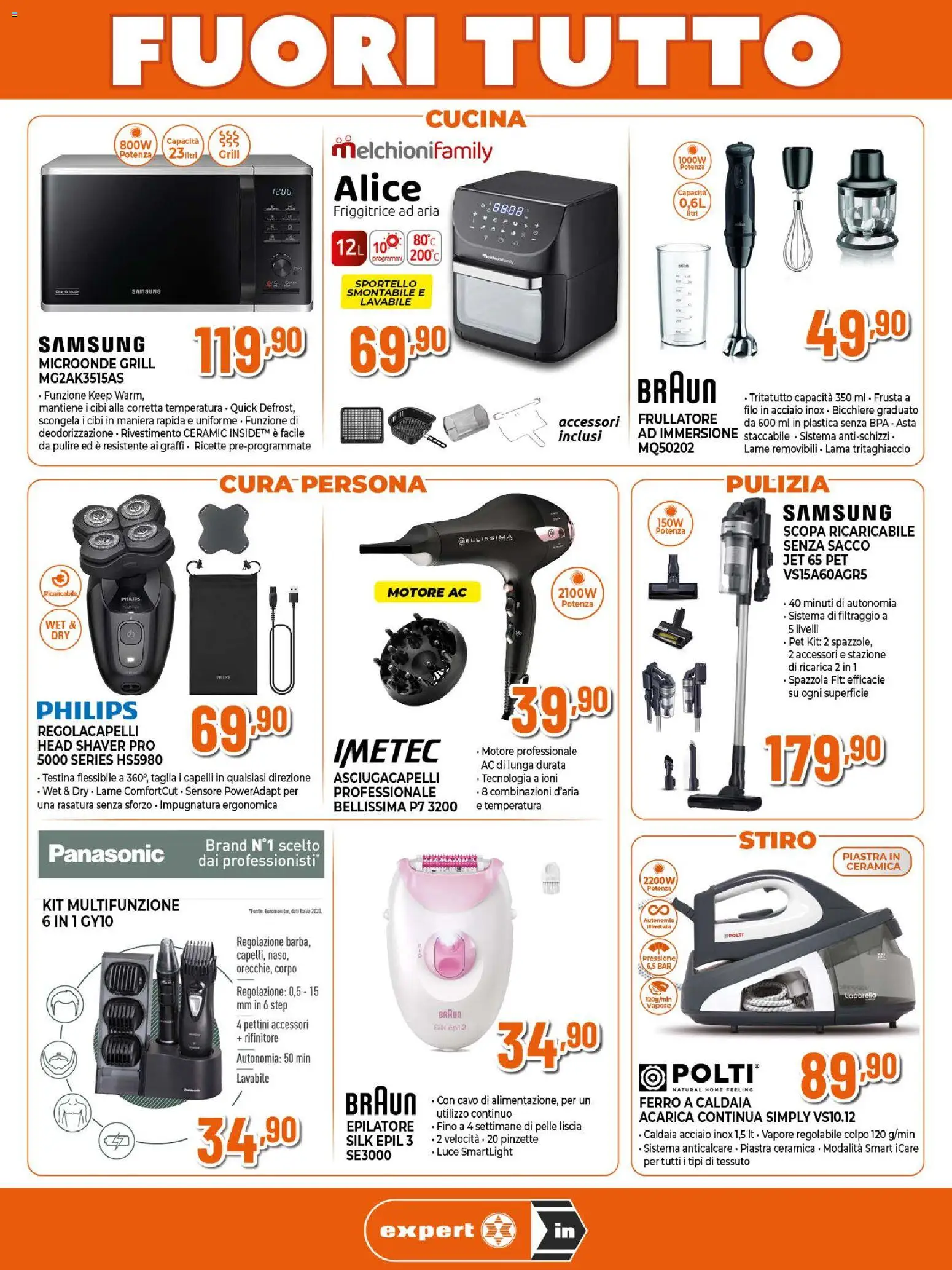 Volantino Ipercoop del 30/07/2026 | Pagina: 4 | Prodotti: Friggitrice ad aria, Frullatore, Scopa, Samsung