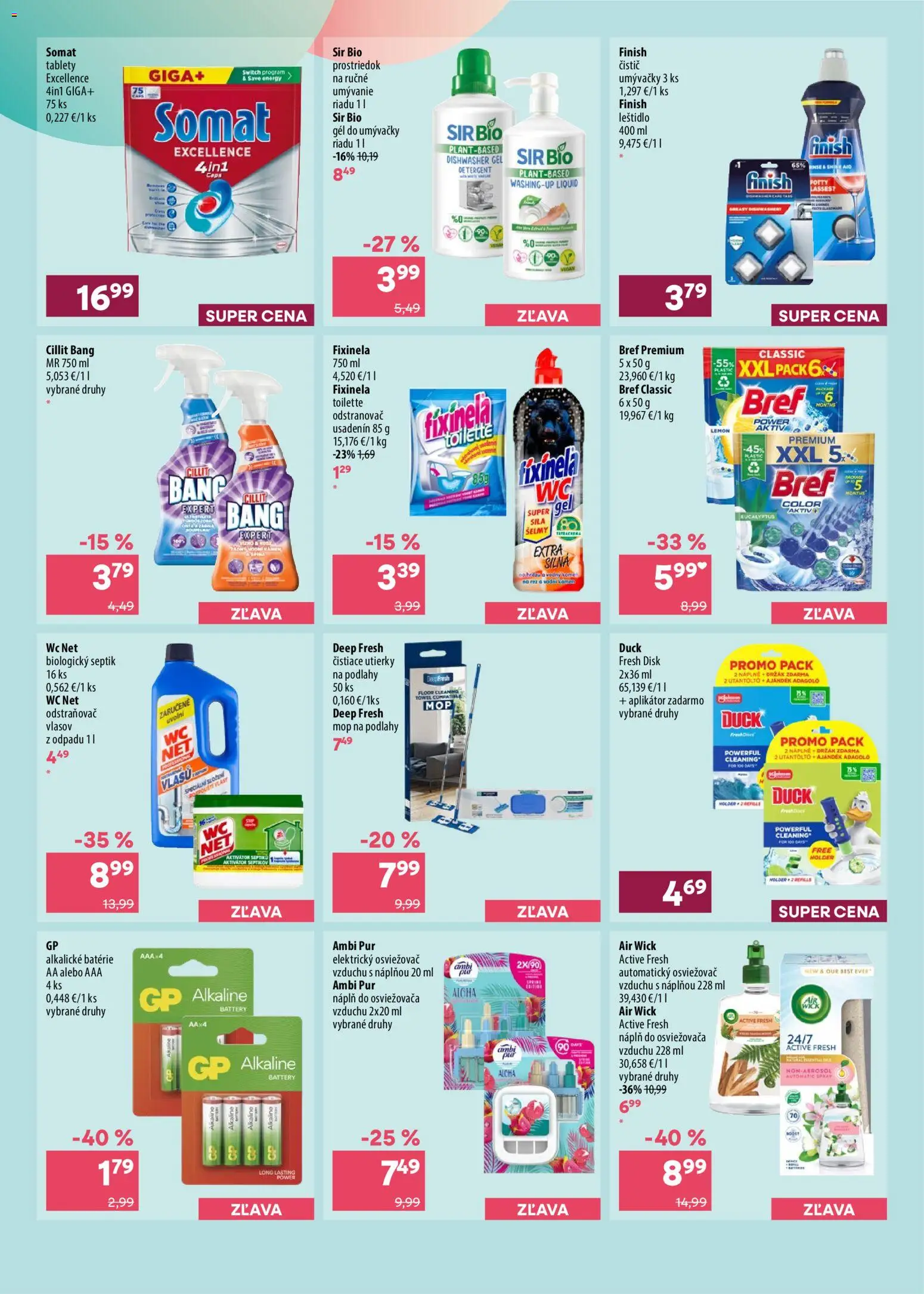Nové 101 drogerie akcie – leták je platný od 24.06.2026 | Strana: 8 | Produkty: Mop, Wc, WC NET, Air Wick