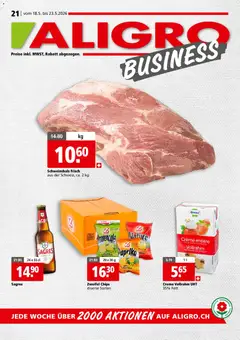 Aligro aktionen Business Schlieren, Gossau SG, Frauenfeld, Rapperswil-Jona, Sargans, Bern ab 18.05.2026 gültig