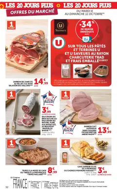 Super U - Prévisualisation de Super U catalogue valide à partir de 06/10/2026 | Page: 32 | Produits: Saucisson, Tripes, Fromage, Jambon