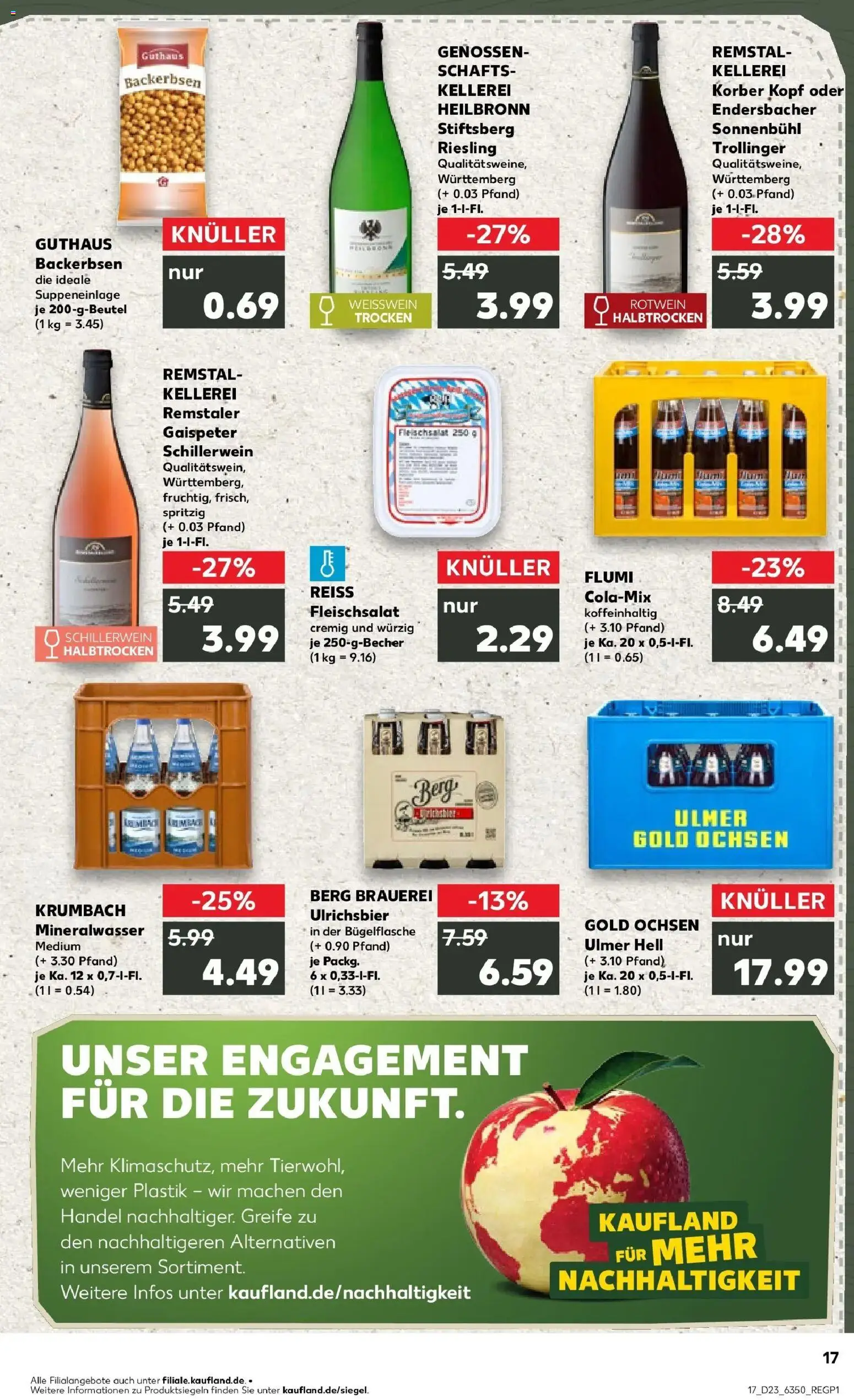 Kaufland Prospekt Neu-Ulm – gültig ab 04.06.2026 | Seite: 17 | Produkte: Cola, Weißwein, Rotwein, Mineralwasser