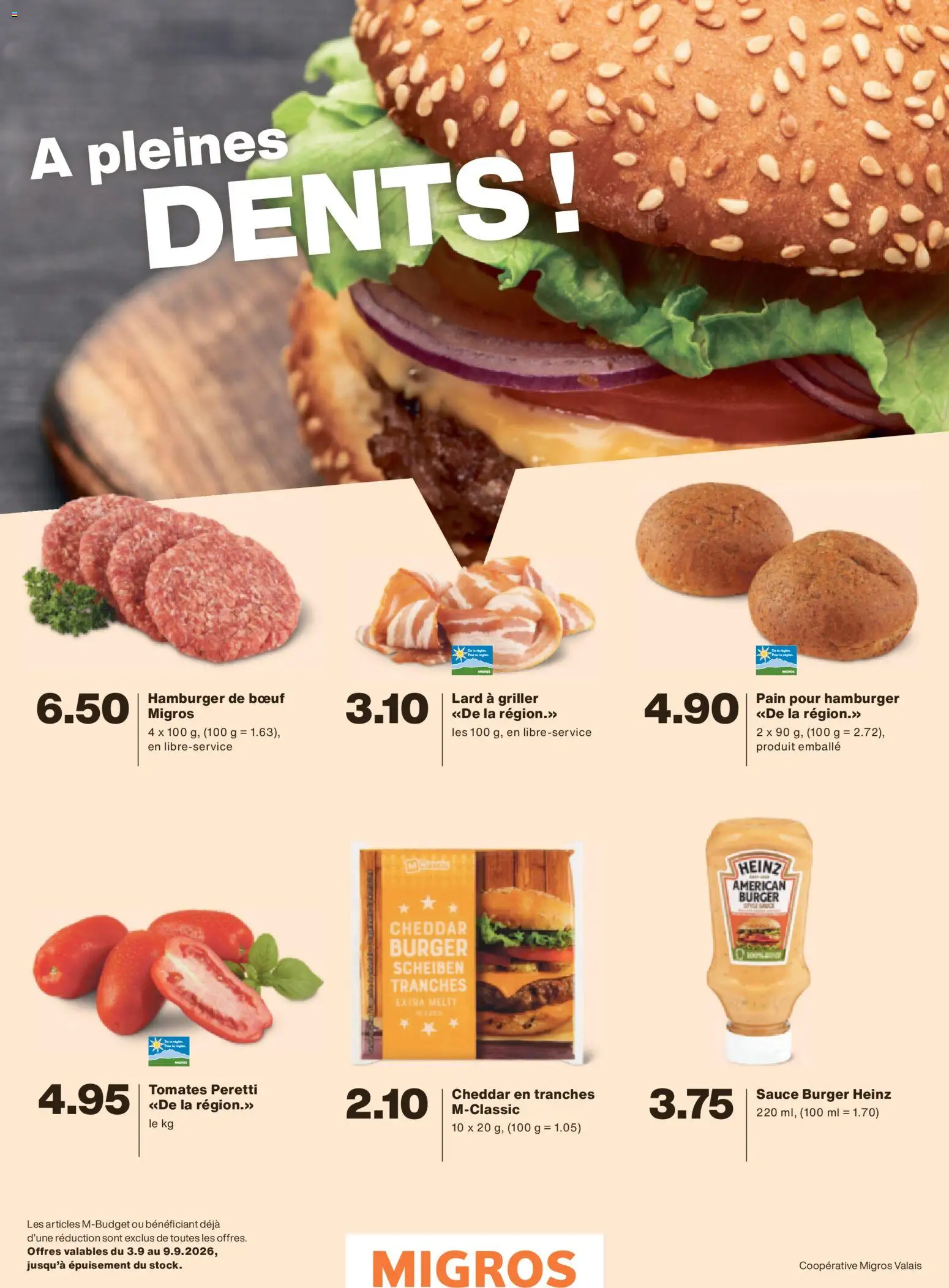 Migros aktionen Magazine FR – gültig ab 02.09.2026 | Seite: 30 | Produkte: Burger, Burger Bun, Griller