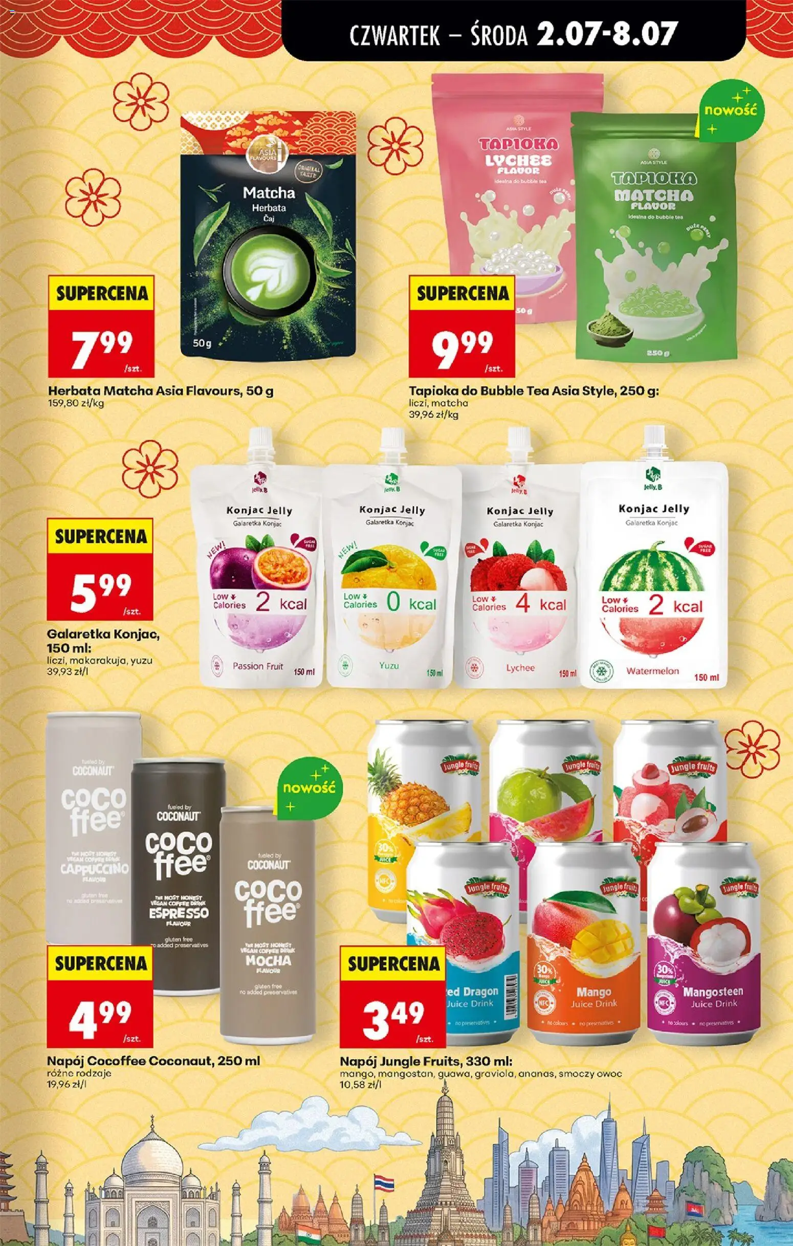 Biedronka gazetka od czwartku od 02.07.2026 | Strona: 47 | Produkty: Tapioka, Smoczy owoc, Cappuccino, Herbata
