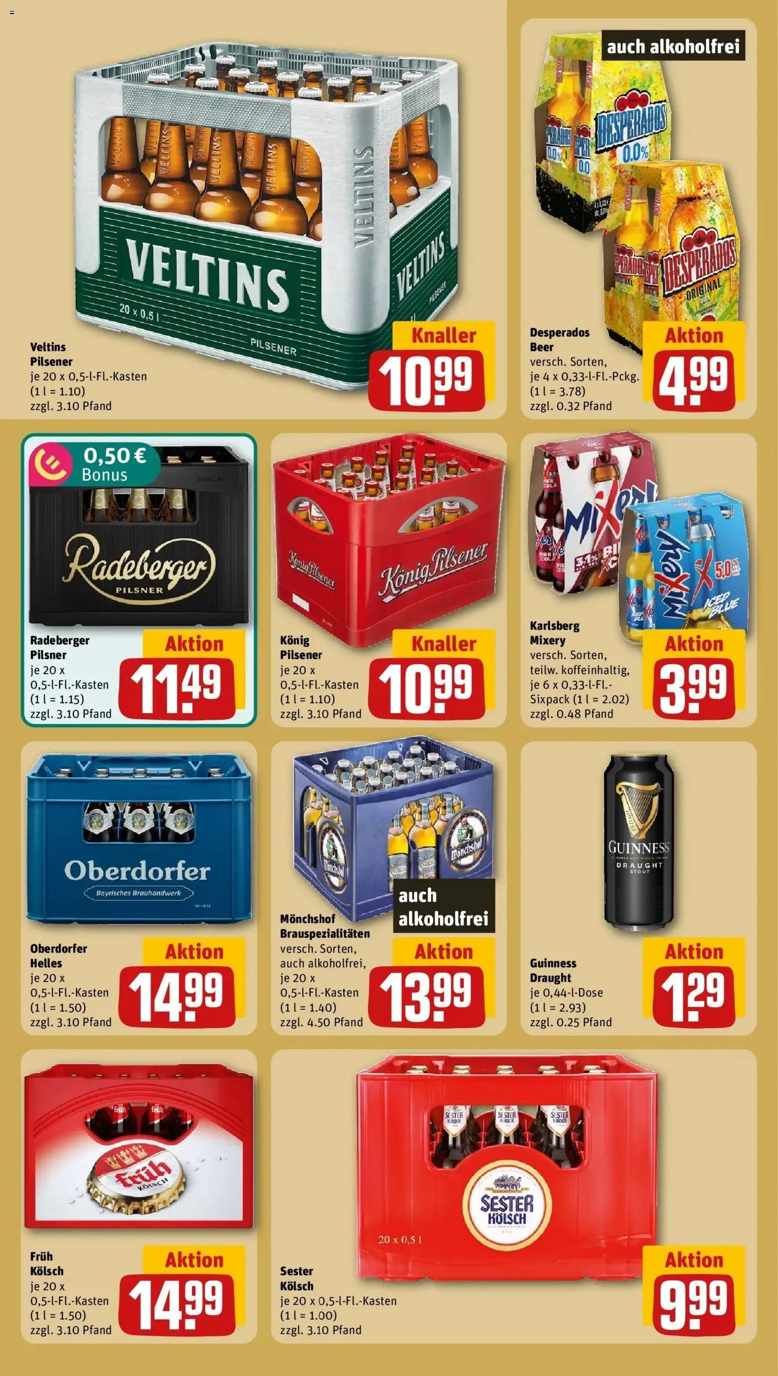 REWE Prospekt ab 26.10.2026 zum Blättern » Angebote | Seite: 15 | Produkte: Konig pilsener, Cola, Bier, Mixery