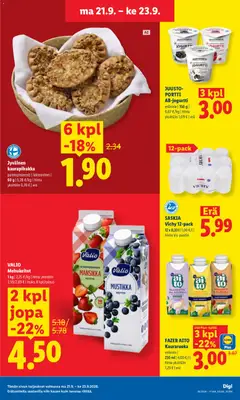 Lidl-mainoslehti voimassa 21/09/2026 alkaen | Sivu: 5 | Tuotteet: Mustikka, Juusto