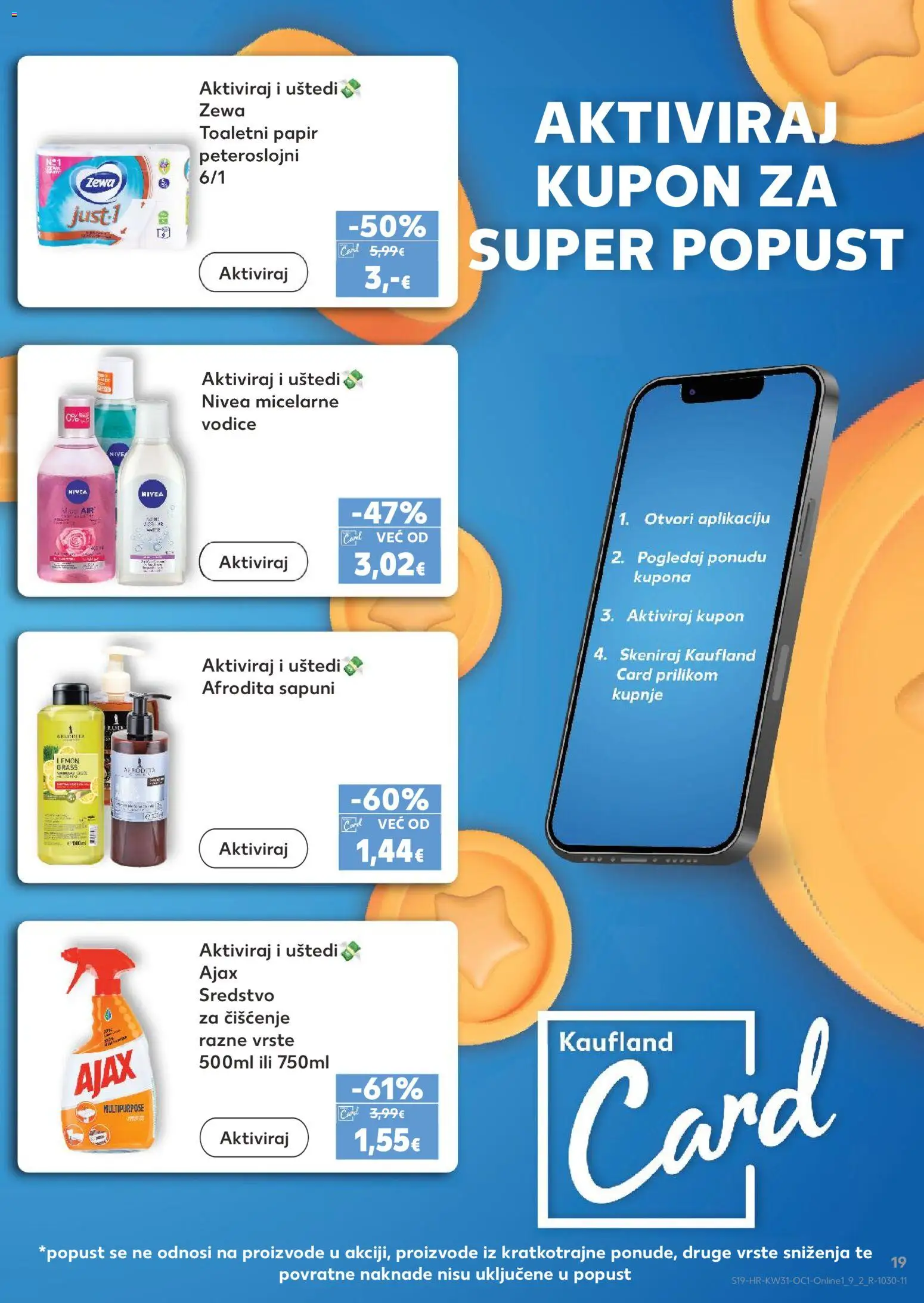 Kaufland katalog | vrijedi od 29.07.2026 | Stranica: 19 | Proizvodi: Toaletni papir, Zewa, Nivea, Ajax