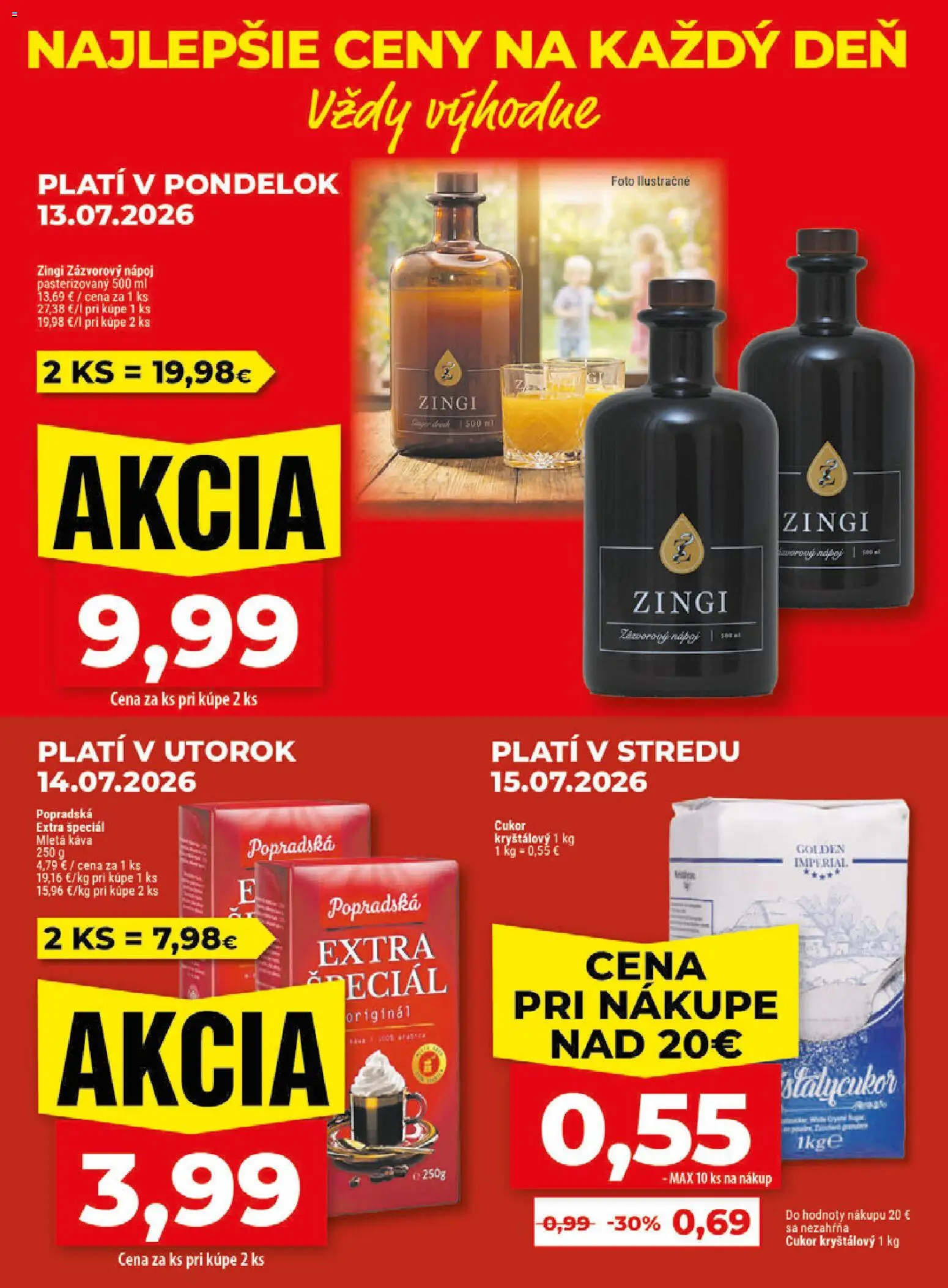 Nové Klas akcie – leták je platný od 13.07.2026 | Strana: 2 | Produkty: Káva, Cukor, Mletá káva