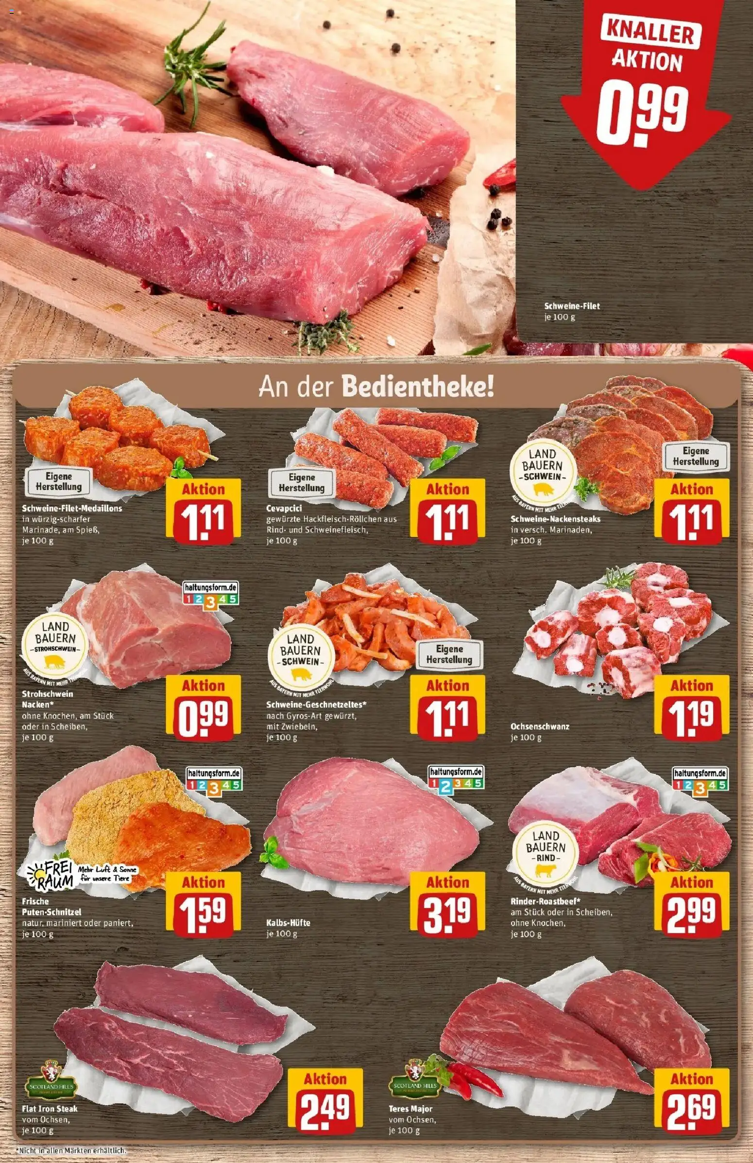 REWE Prospekt ab 10.08.2026 zum Blättern » Angebote | Seite: 6 | Produkte: Cevapcici, Schweinefilet, Putenschnitzel, Steak