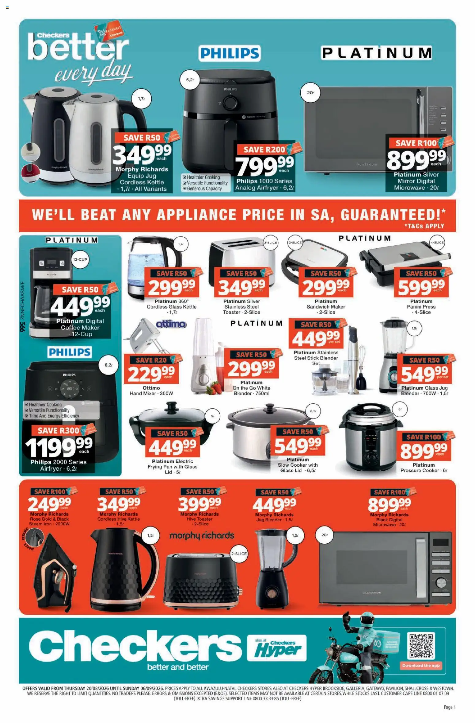 New Checkers catalogue – valid from 20/08/2026 | Page: 17 | Products: Kettle, Press, Cooker, Blender
