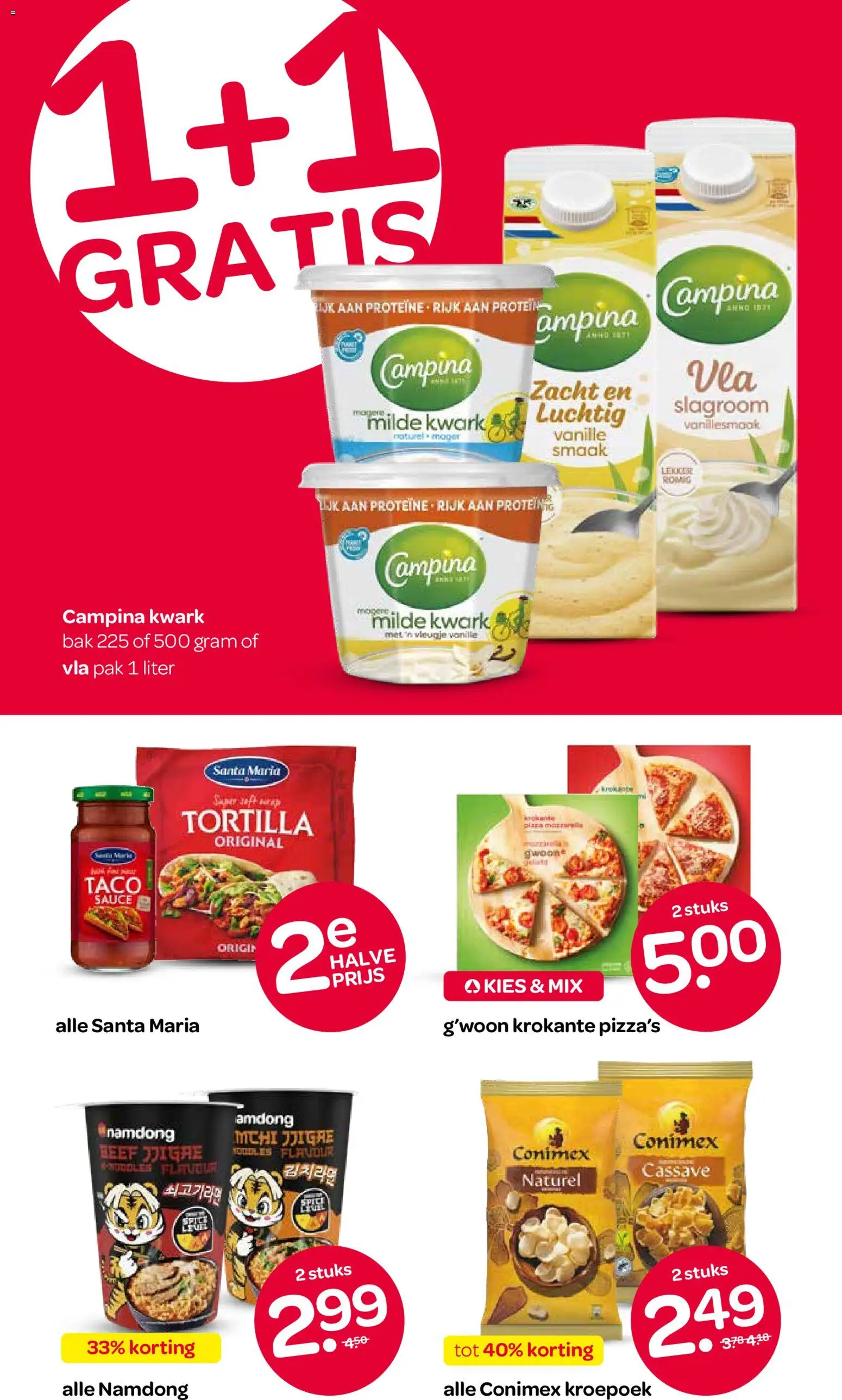 {H1} | Pagina: 8 | Producten: Kwark, Taco, Slagroom, Tortilla