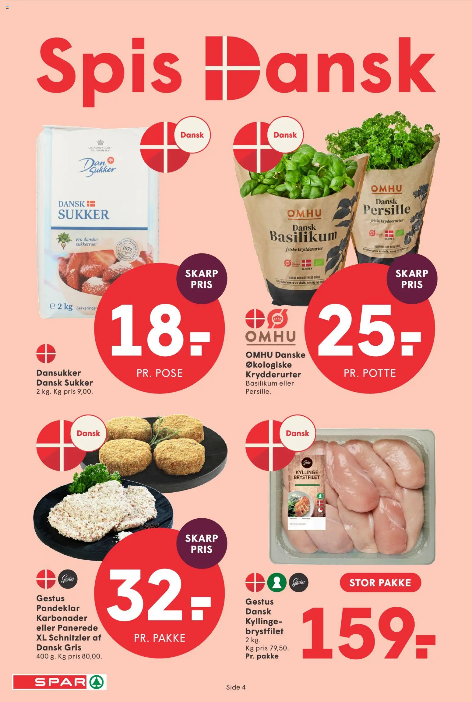 Spar tilbudsavis – gyldig fra 16/10/2026 | Side: 4 | Produkter: Schnitzler, Sukker, Persille, Basilikum