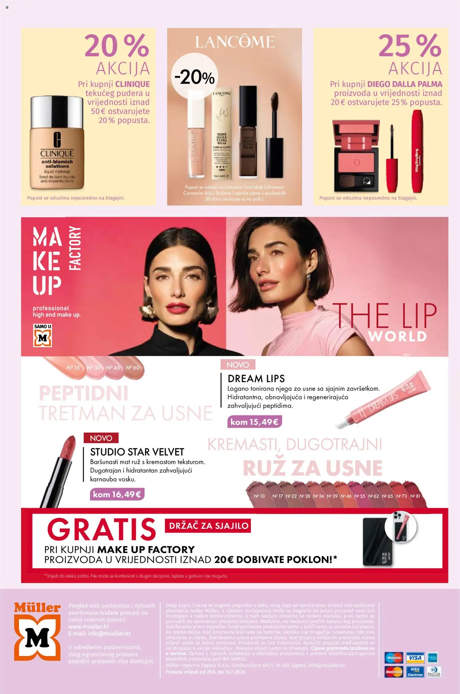 Müller katalog | vrijedi od 29.06.2026 | Stranica: 6 | Proizvodi: Concealer, Ruž