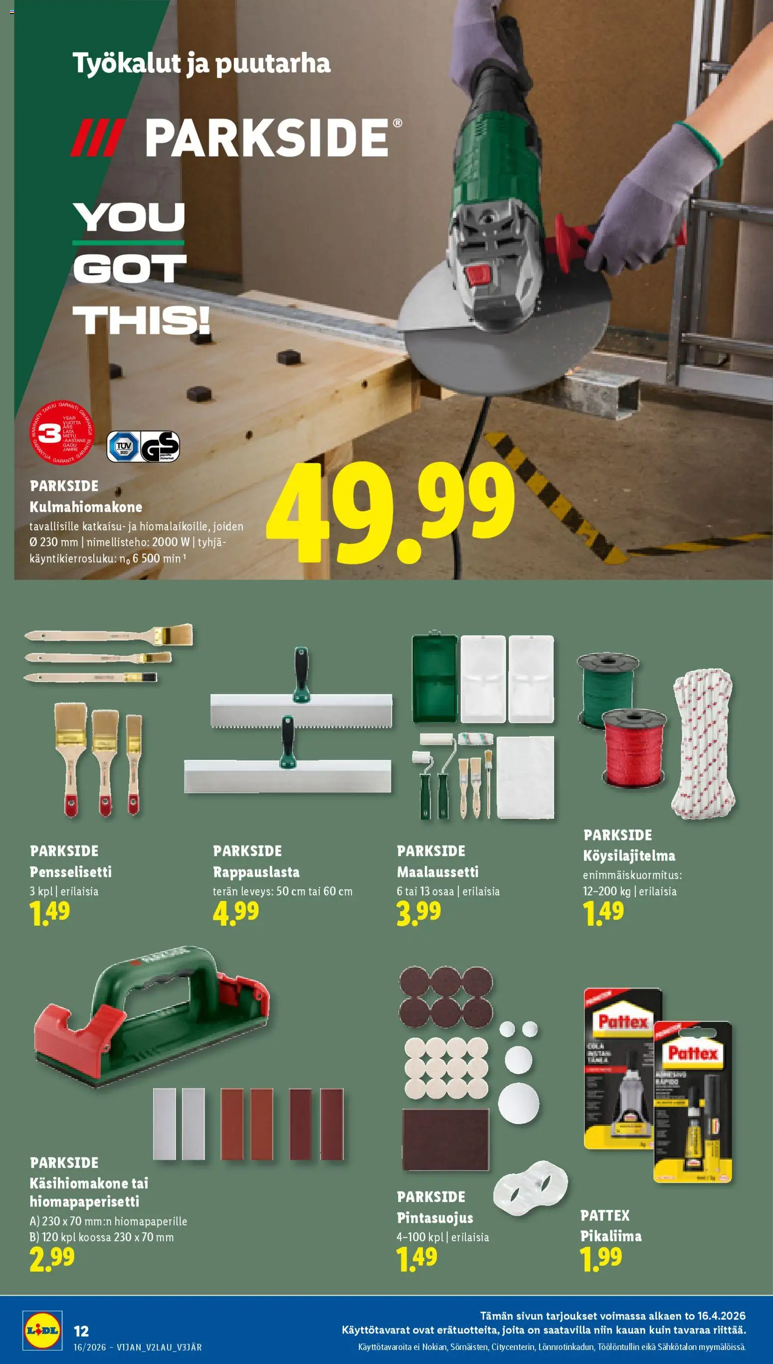 Lidl tarjoukset - Tampere – voimassa 16.04.2026 alkaen | Sivu: 16 | Tuotteet: Pikaliima