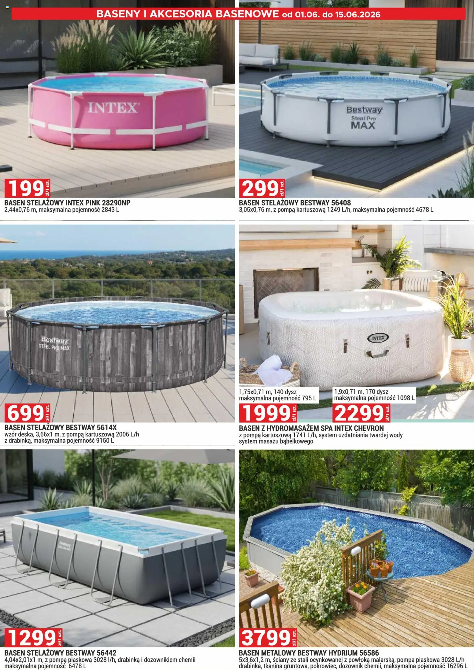 Merkury Market gazetka - Ogród od 01.06.2026 | Strona: 3 | Produkty: Basen