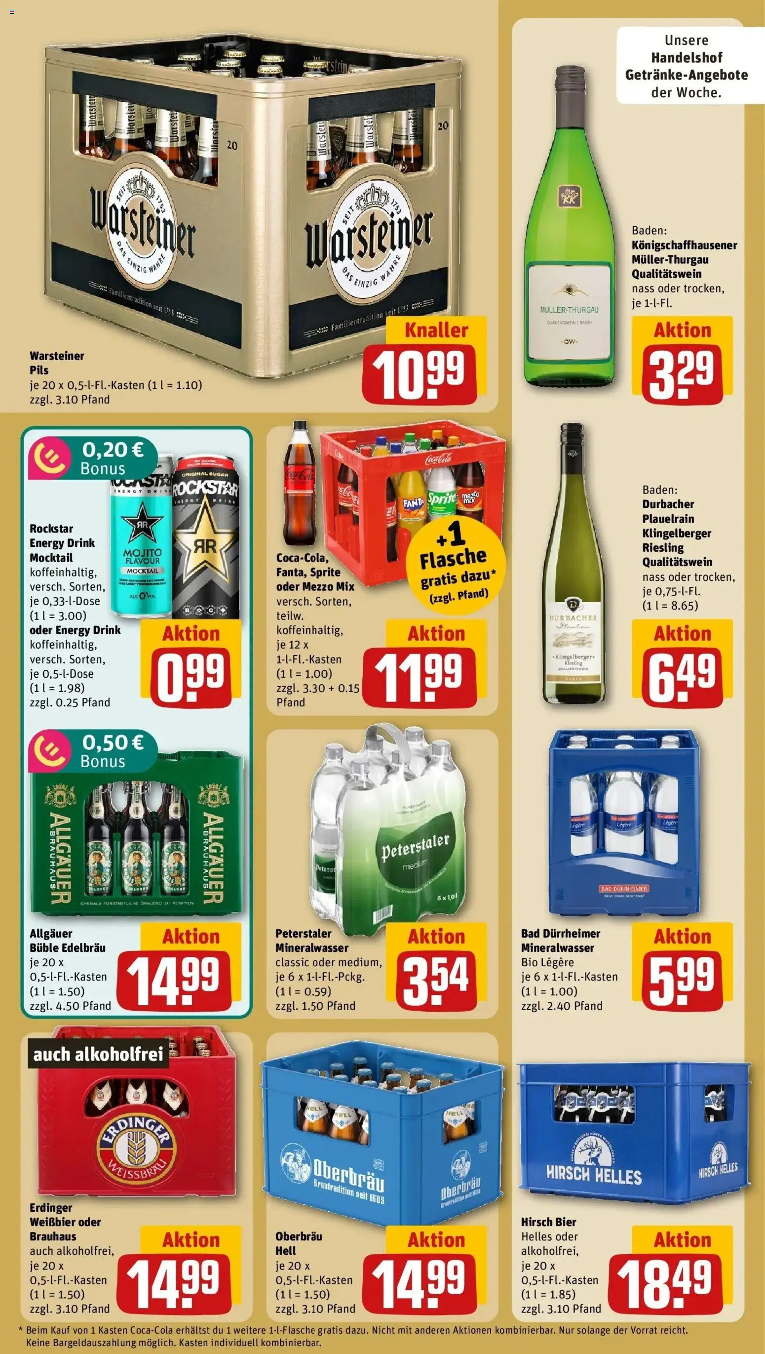REWE Prospekt ab 12.10.2026 zum Blättern » Angebote | Seite: 22 | Produkte: Mezzo mix, Sprite, Weißbier, Mineralwasser