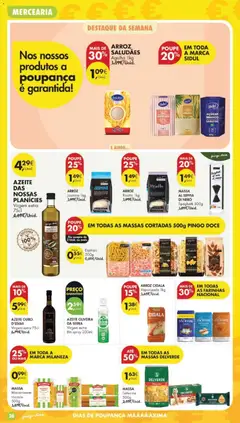 Pré-visualização AZEITE DAS NOSSAS PLANÍCIES, Virgem extra 75cl válido de 28.04.2026 | Página: 28 | Produtos: Azeite, Milaneza, Arroz, Massa