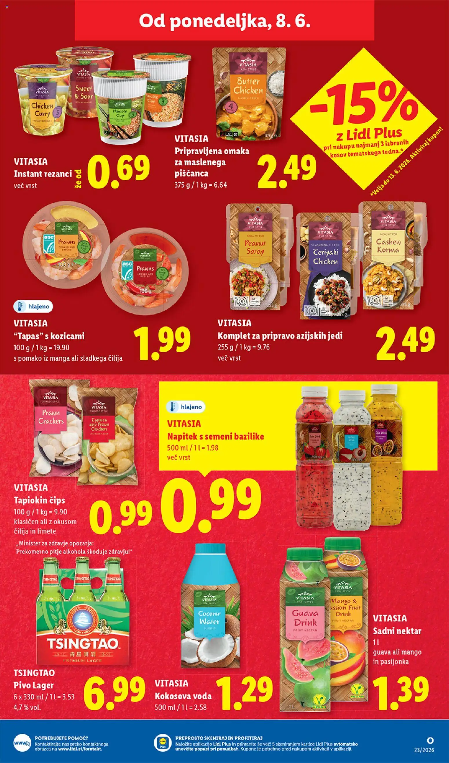 Novi Lidl katalog ponudbe – veljaven od 04.06.2026 | Stran: 55 | Izdelki: Rezanci, Cips, Voda, Mango