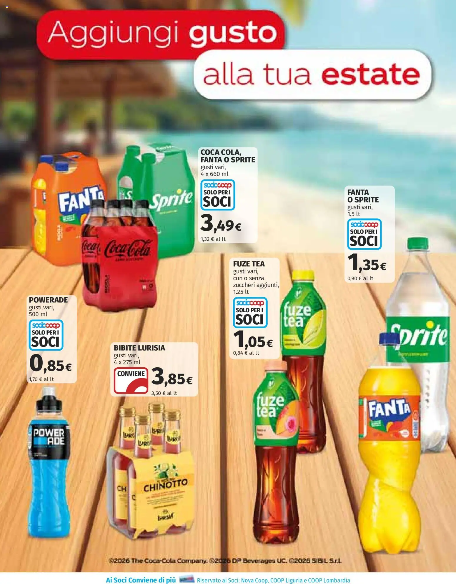Volantino Ipercoop del 16/07/2026 | Pagina: 46 | Prodotti: Chinotto, The, Bibite, Fanta