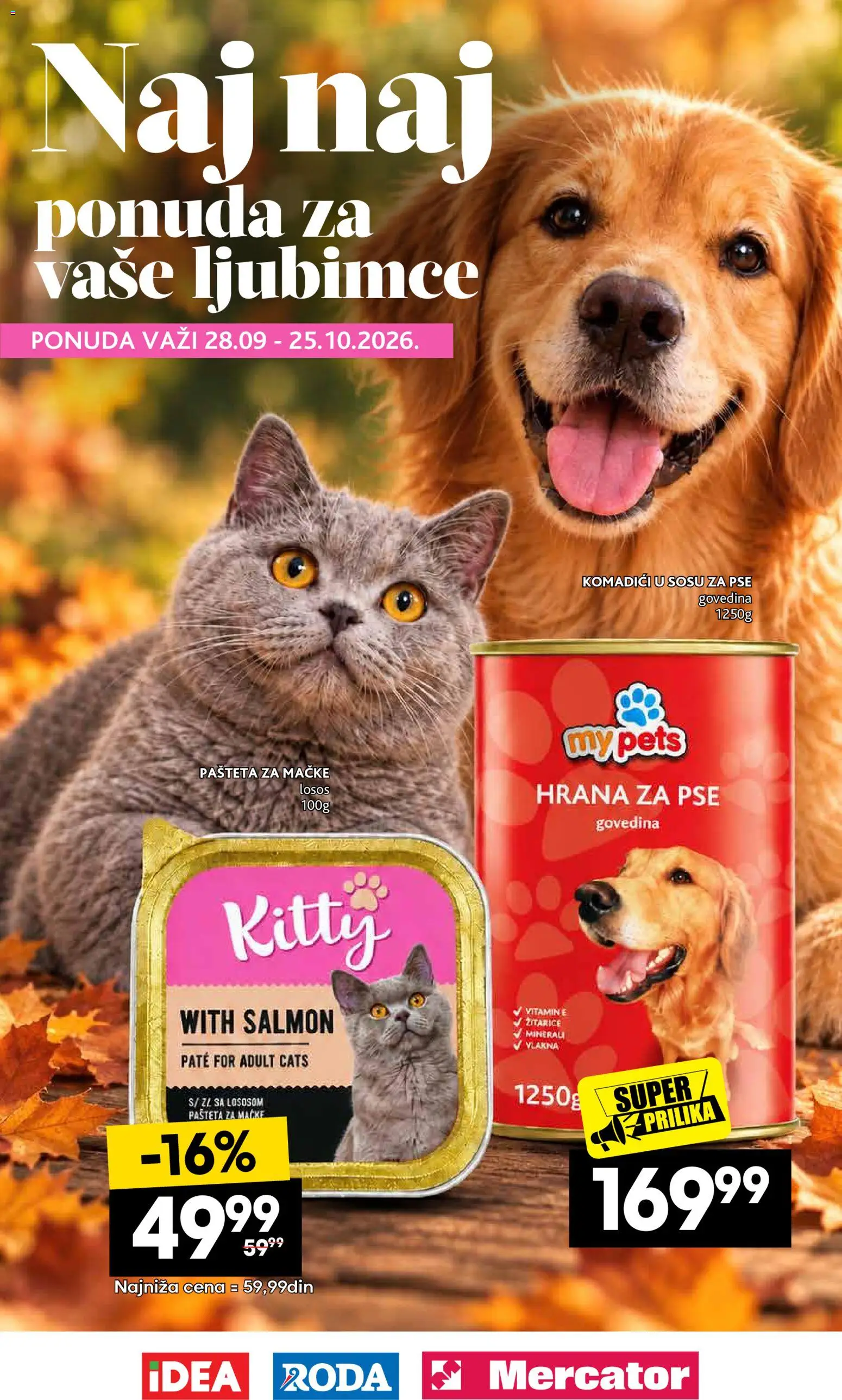 Idea katalog - važi od 28.09.2026 | Strana: 1 | Proizvode: Govedina, Žitarice, Hrana za pse, Pašteta