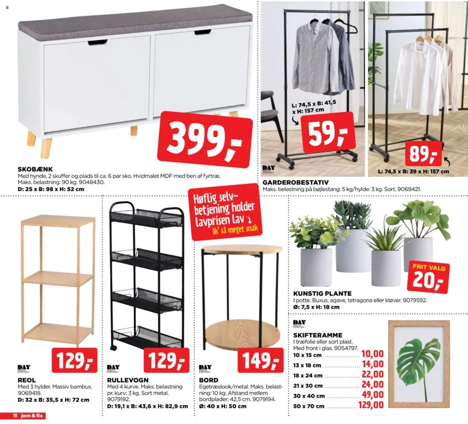 Jem & fix tilbudsavis – gyldig fra 18/10/2026 | Side: 18 | Produkter: Bord, Kurv