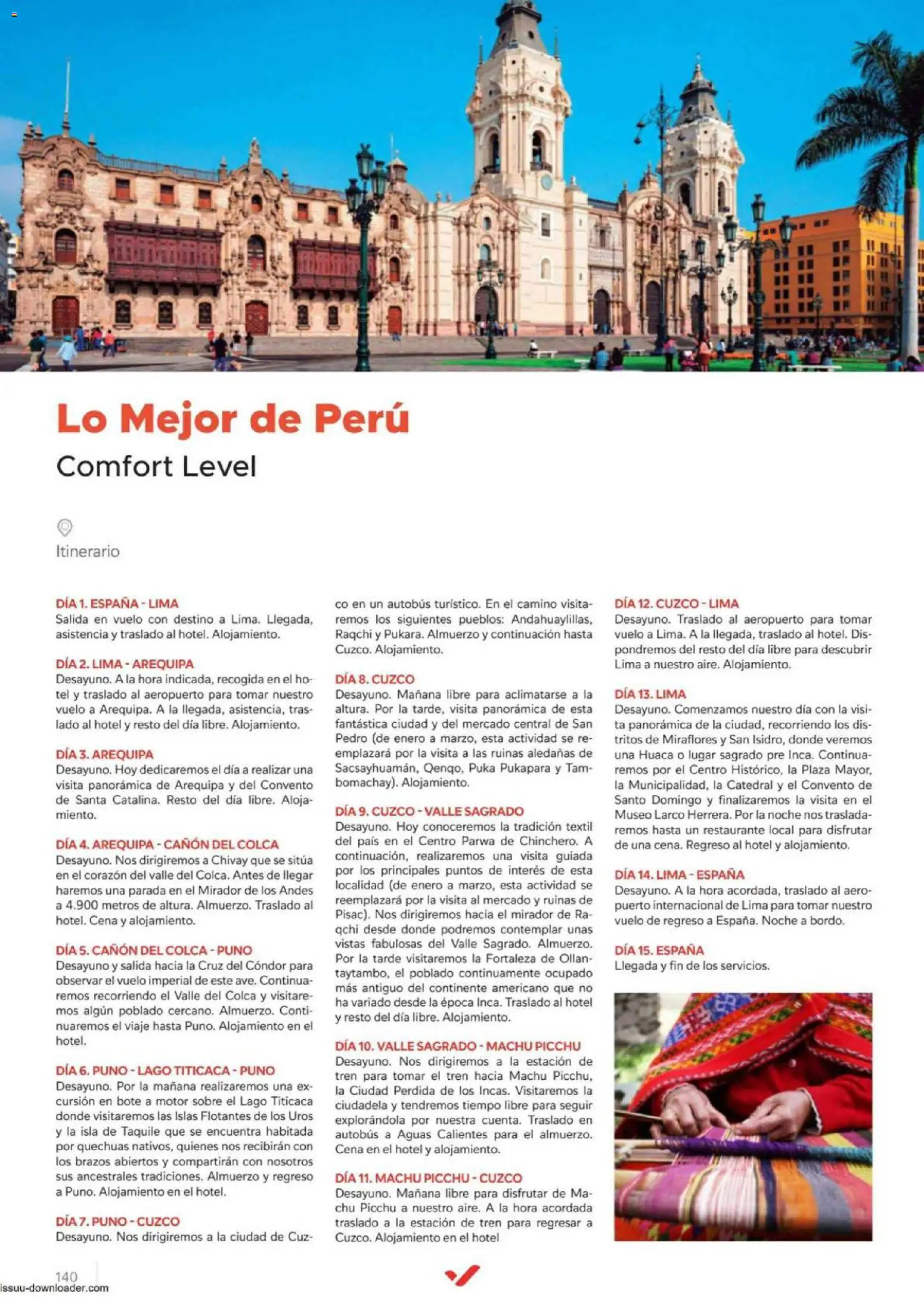 Halcón Viajes Comfort level 2026 │ válido desde el 04.06.2026 | Página: 140 | Productos: Lima