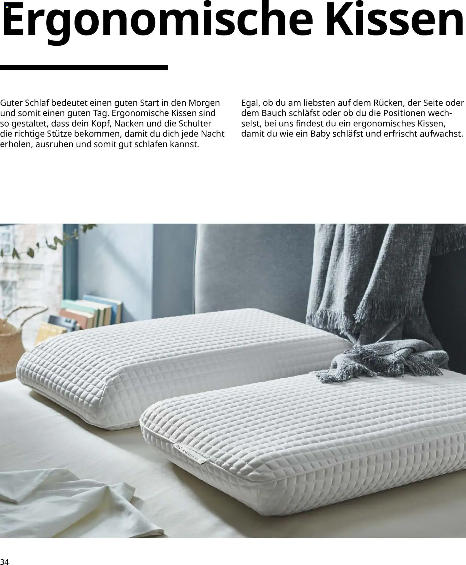 Ikea Prospekt Schlafkomfort – gültig ab 16.09.2026 | Seite: 34 | Produkte: Kissen, Schulter