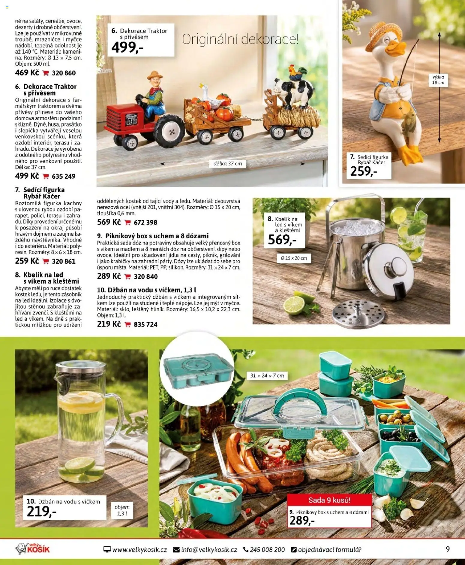 Velký Košík katalog srpen 2026 od 01.08.2026 | Strana: 9 | Produkty: Dózy, Kbelík, LED, Dekorace