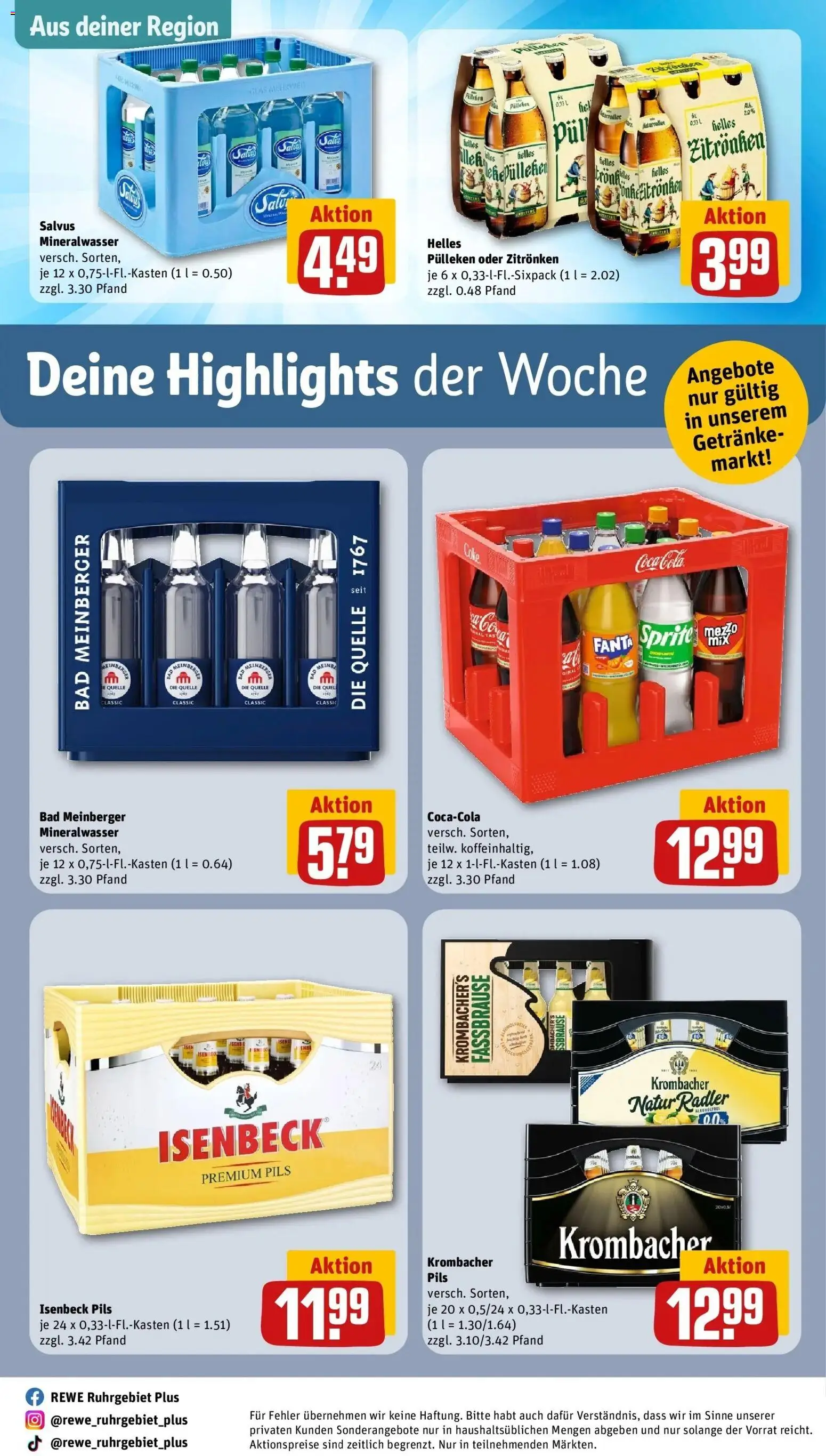 REWE Prospekt ab 05.10.2026 zum Blättern » Angebote | Seite: 32 | Produkte: Bad, Pils, Radler, Krombacher