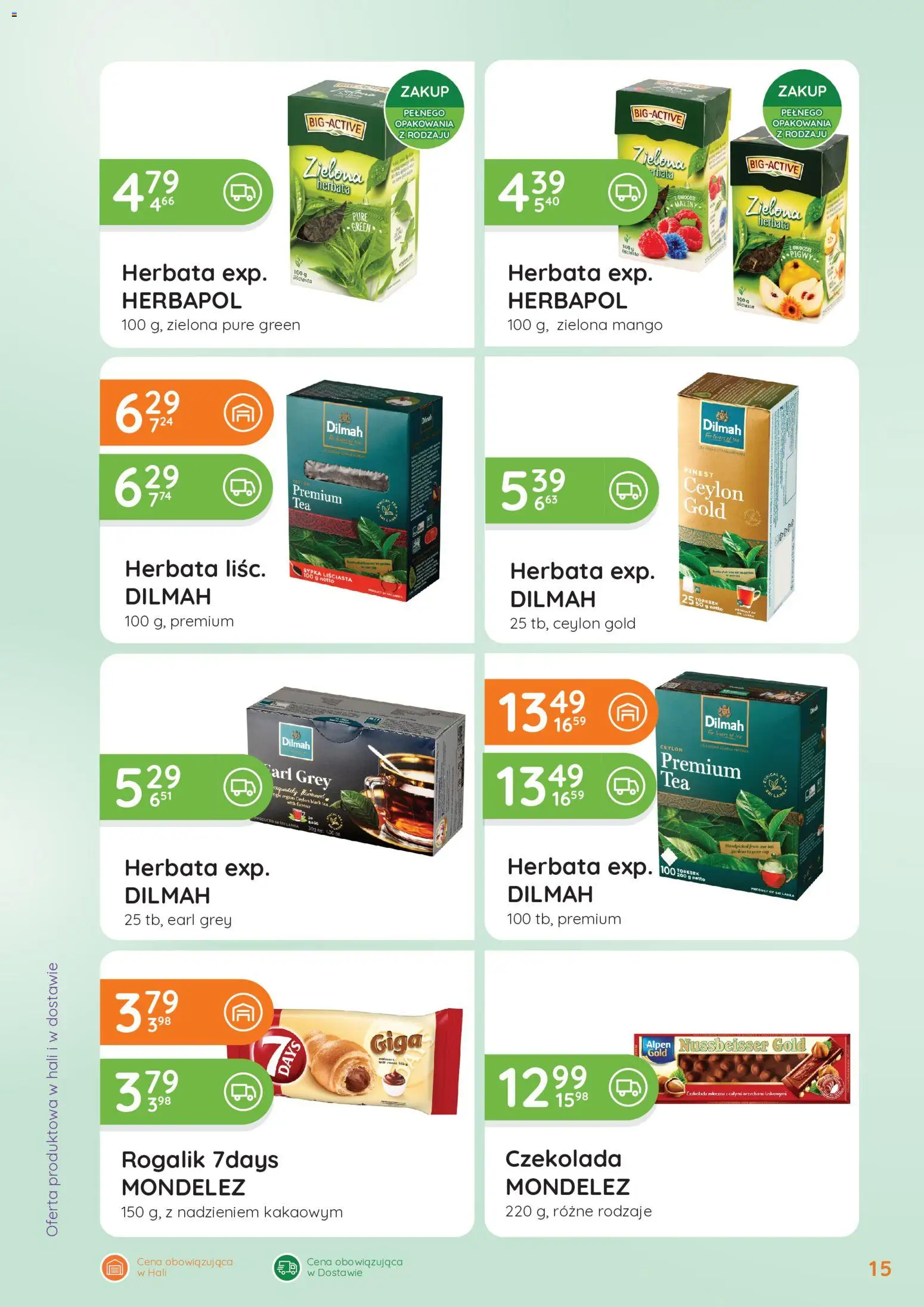 Eurocash gazetka - Oferta Handlowa od 29.06.2026 | Strona: 15 | Produkty: Mango, Maliny, Czekolada, Herbata