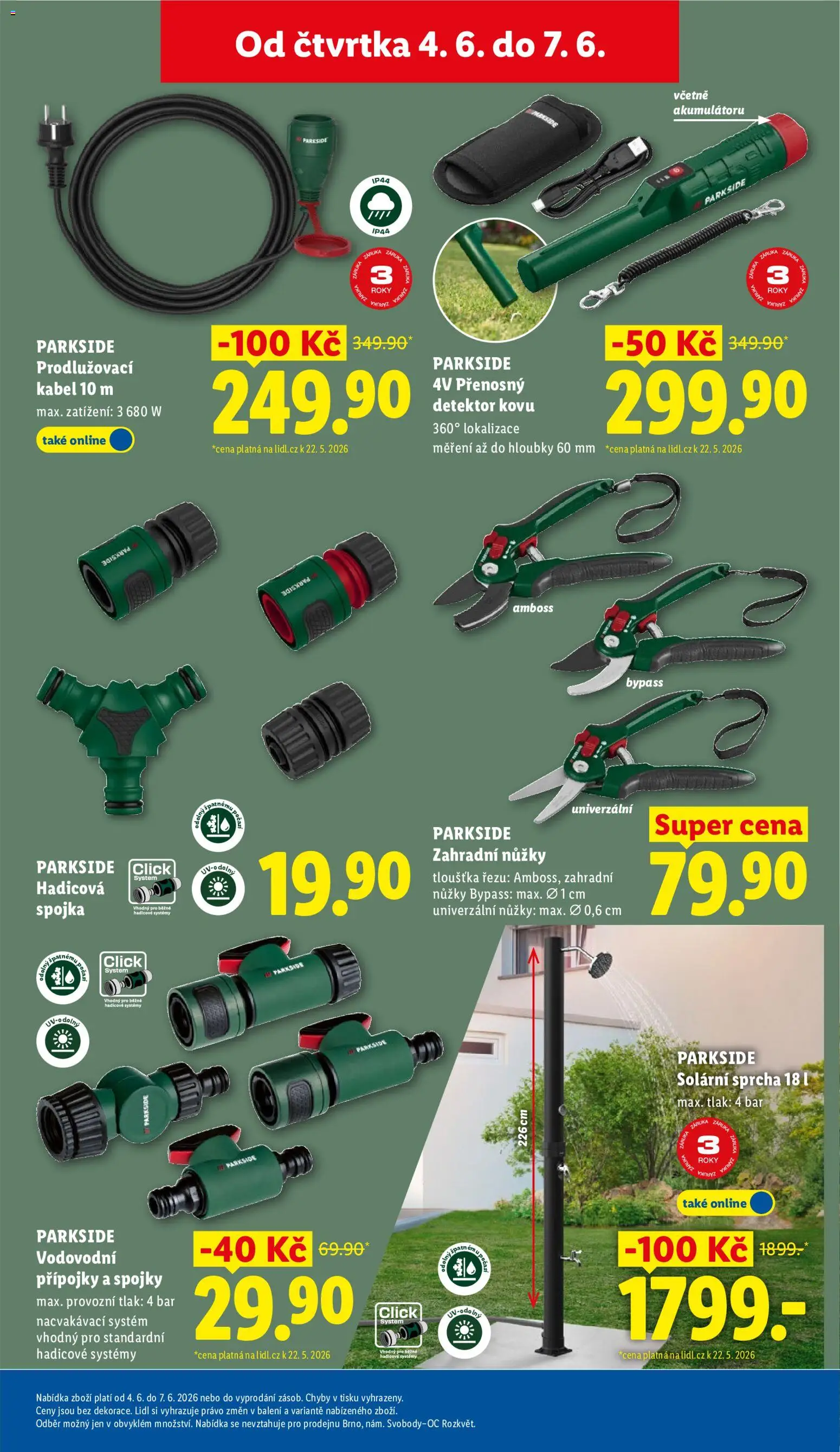 Lidl leták - Spotřební zboží od 01.06.2026 | Strana: 25 | Produkty: Nůžky, Sprcha, Solární sprcha, Zahradní nůžky