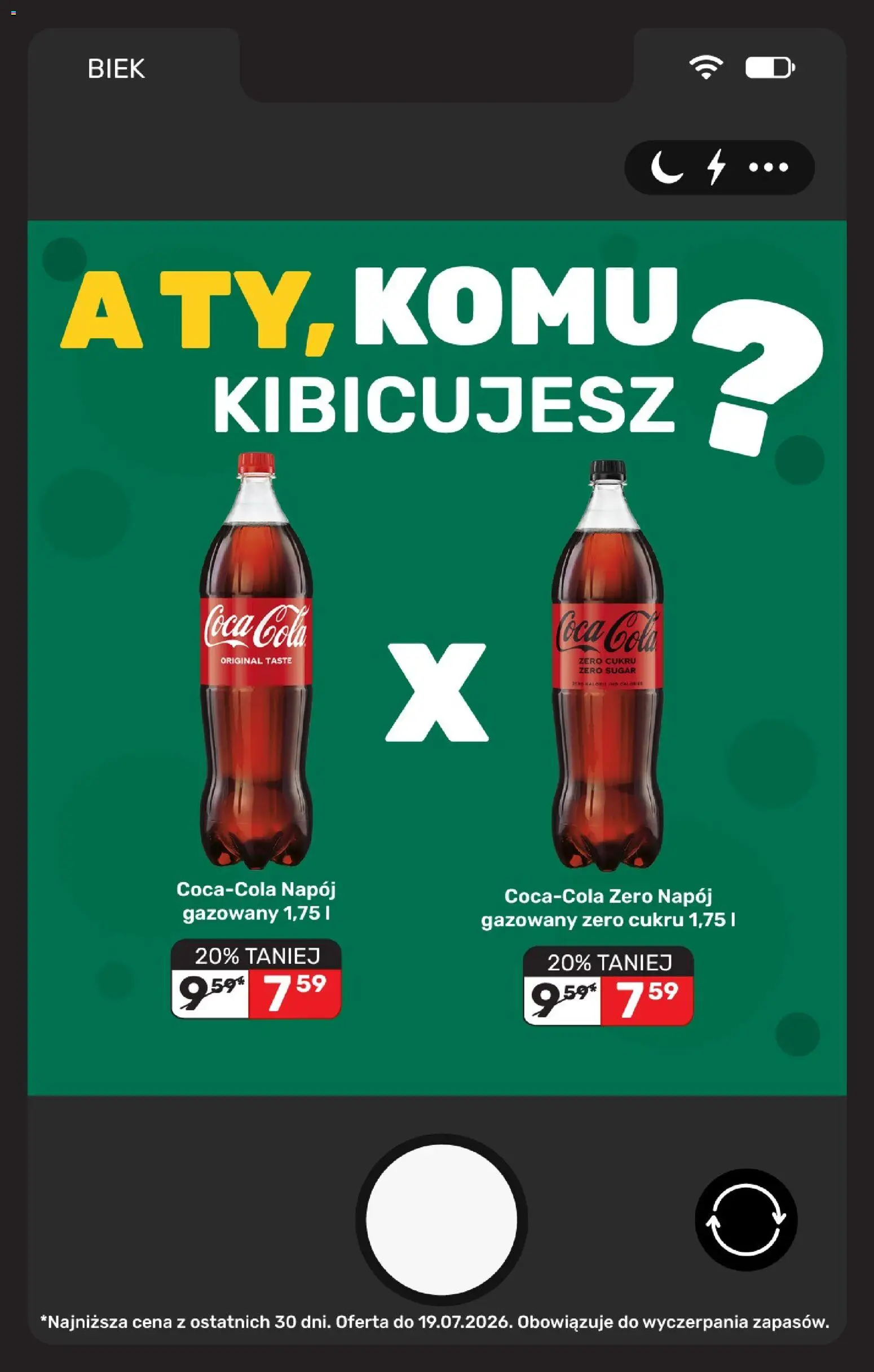 Biedronka gazetka - Biek od 17.07.2026 | Strona: 10 | Produkty: Coca cola