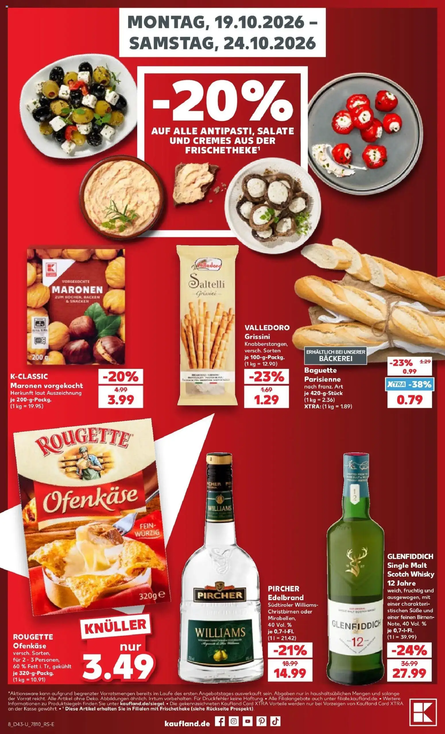 Kaufland - Kaufland: Wochenangebote von 19.10.2026 - Aktuelle Angebote | Seite: 84 | Produkte: Baguette, Bäckerei