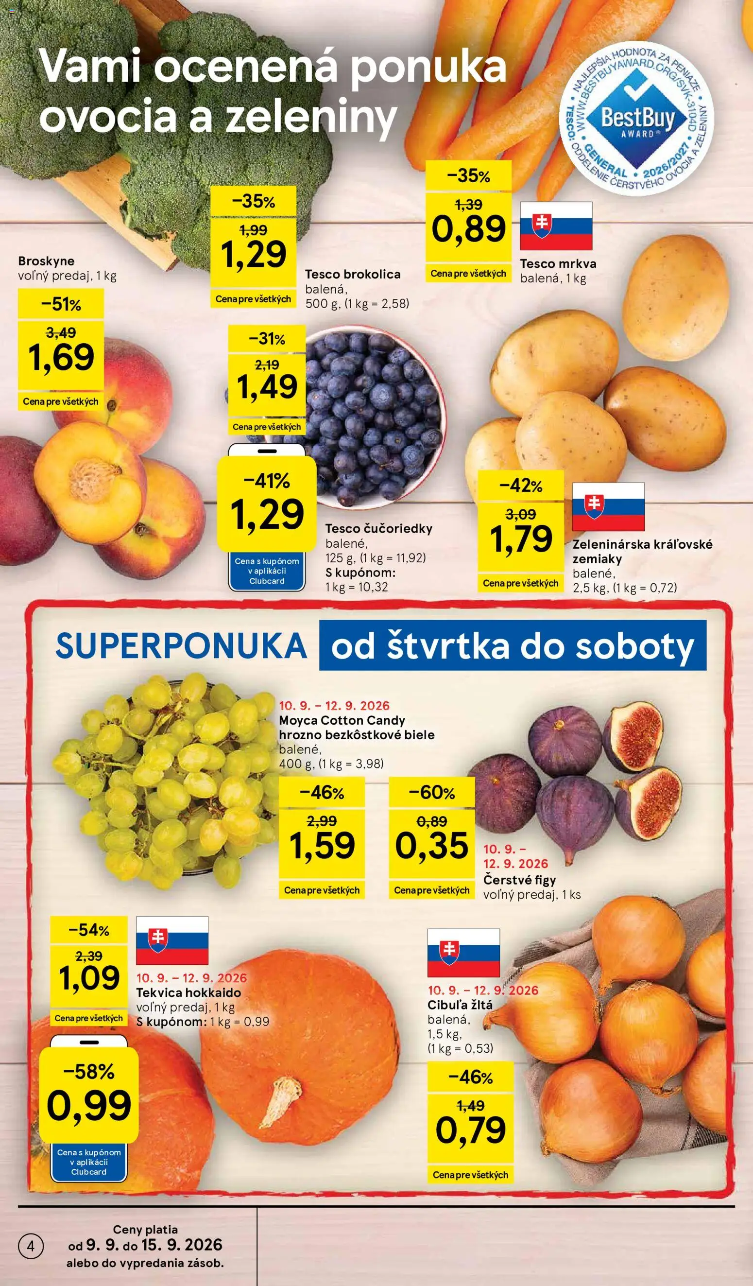 Nové Tesco akcie – leták je platný od 09.09.2026 | Strana: 4