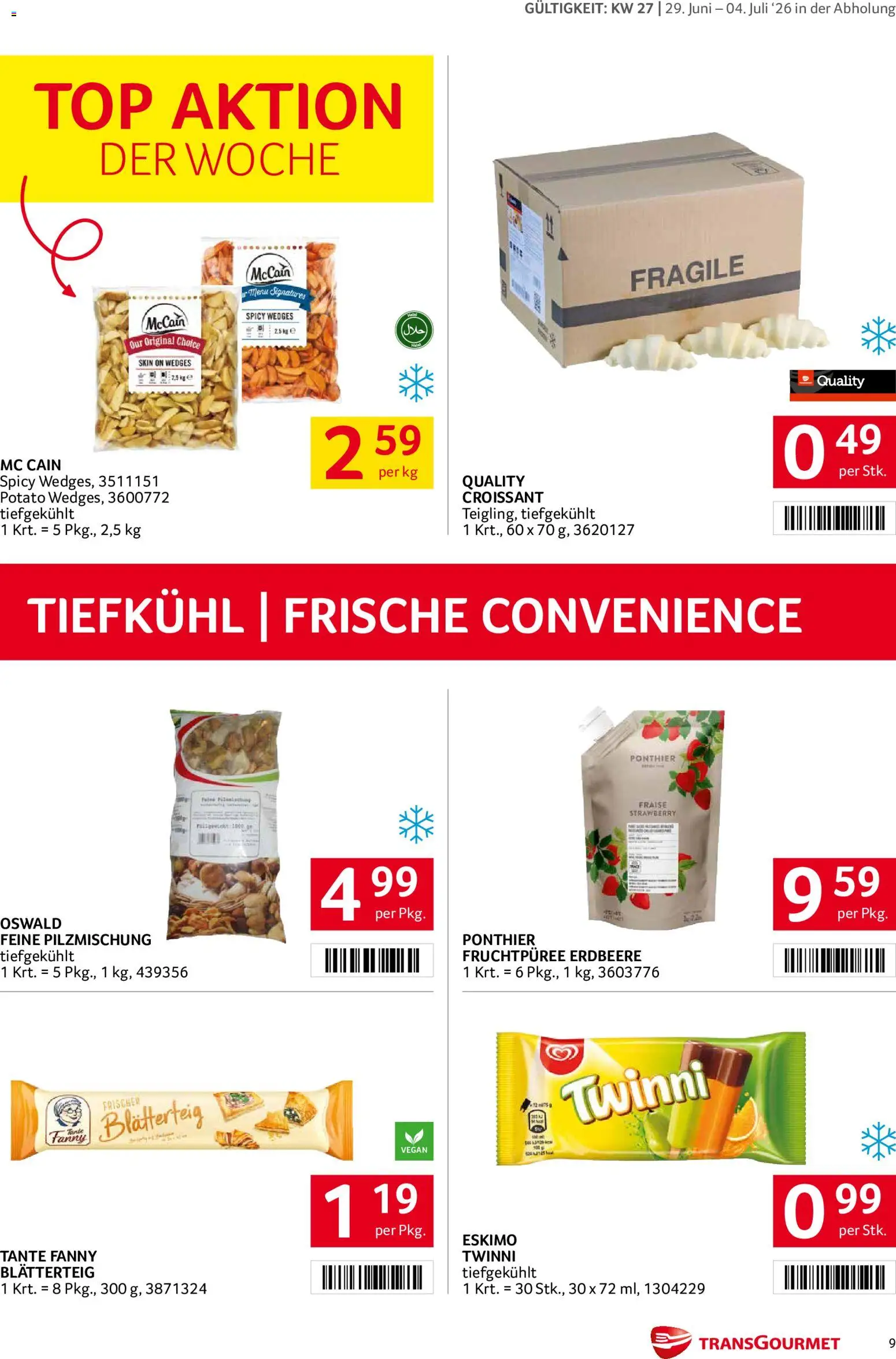 Transgourmet Flugblatt gültig ab 29.06.2026 | Seite: 9