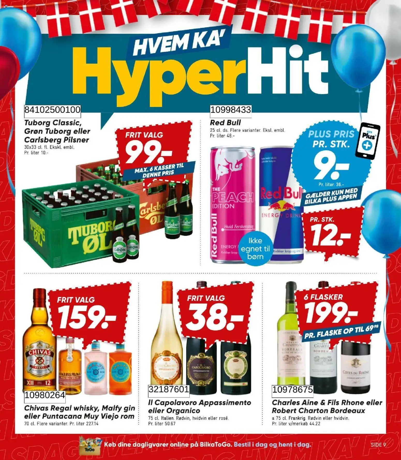 Bilka tilbudsavis – gyldig fra 21/08/2026 | Side: 9 | Produkter: Dagligvarer, Gin, Hvidvin, Rødvin