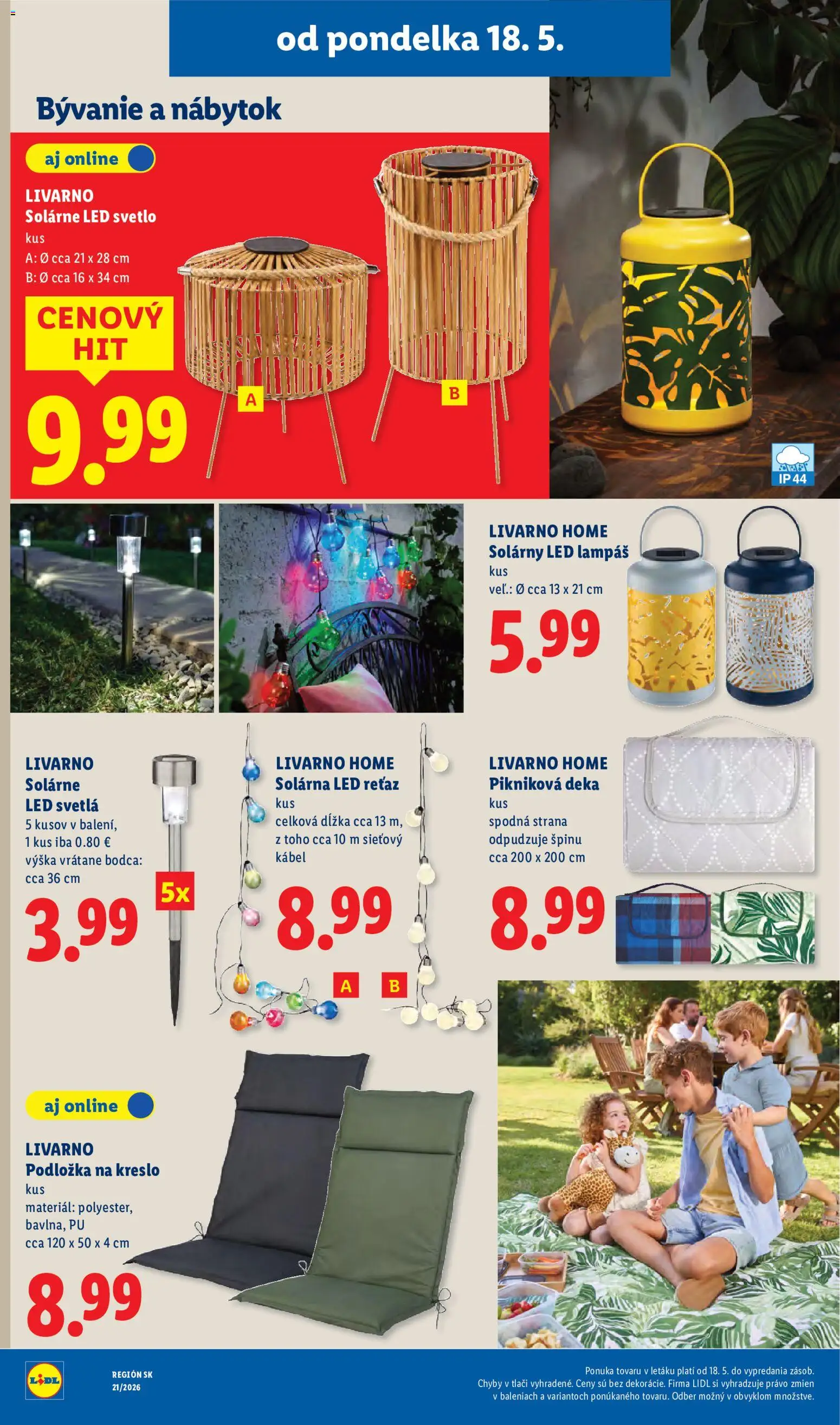 Nové Lidl akcie – leták je platný od 18.05.2026 | Strana: 43 | Produkty: Nábytok, Led svetlá, Svetlo, Led