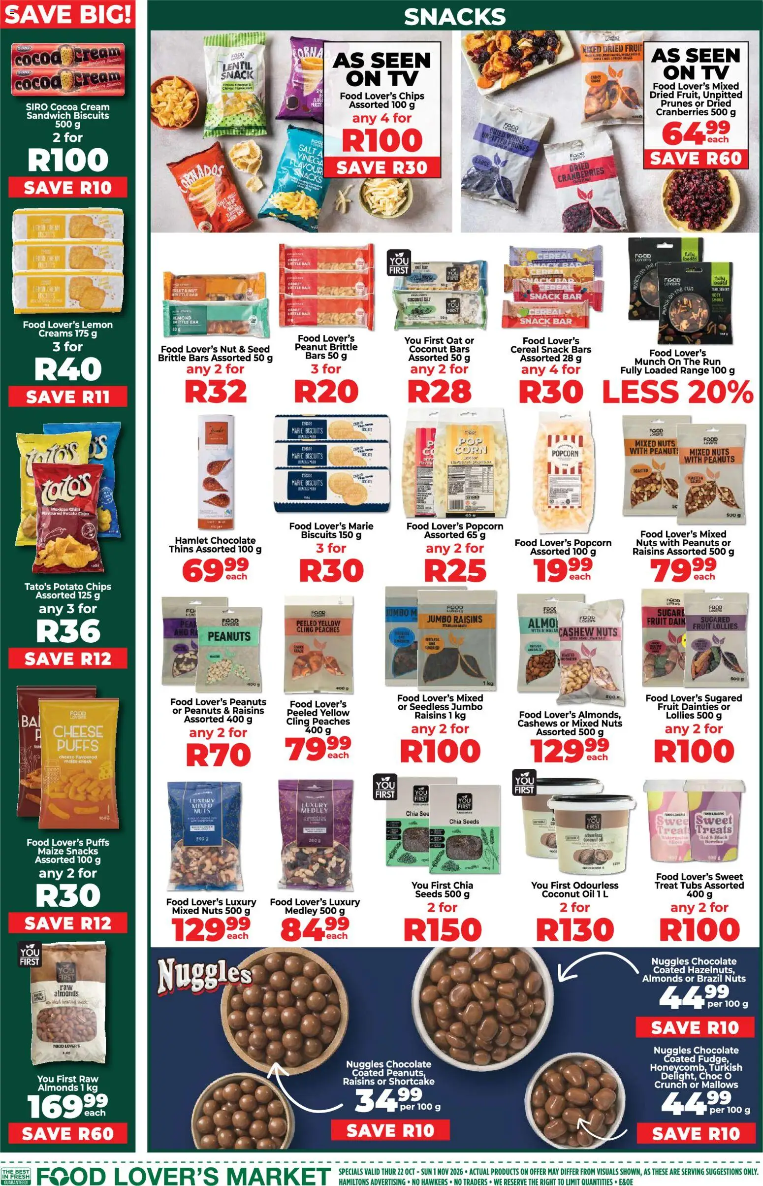 New Food Lover's Market catalogue – valid from 22/10/2026 | Page: 12 | Products: Fruit, Salt, Lemon, Peach