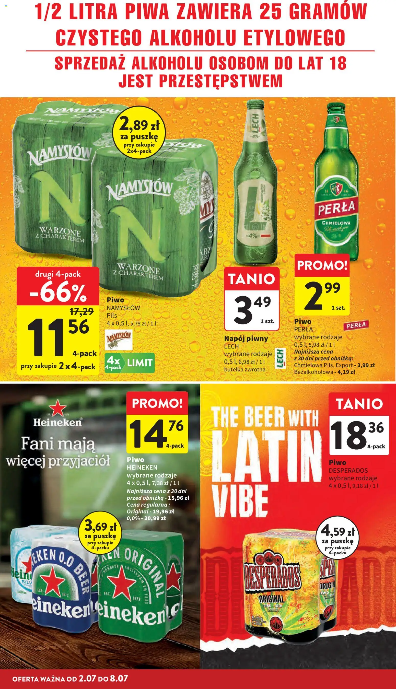 Intermarche gazetka od 02.07.2026 | Strona: 30 | Produkty: Piwo perła, Piwo, Heineken