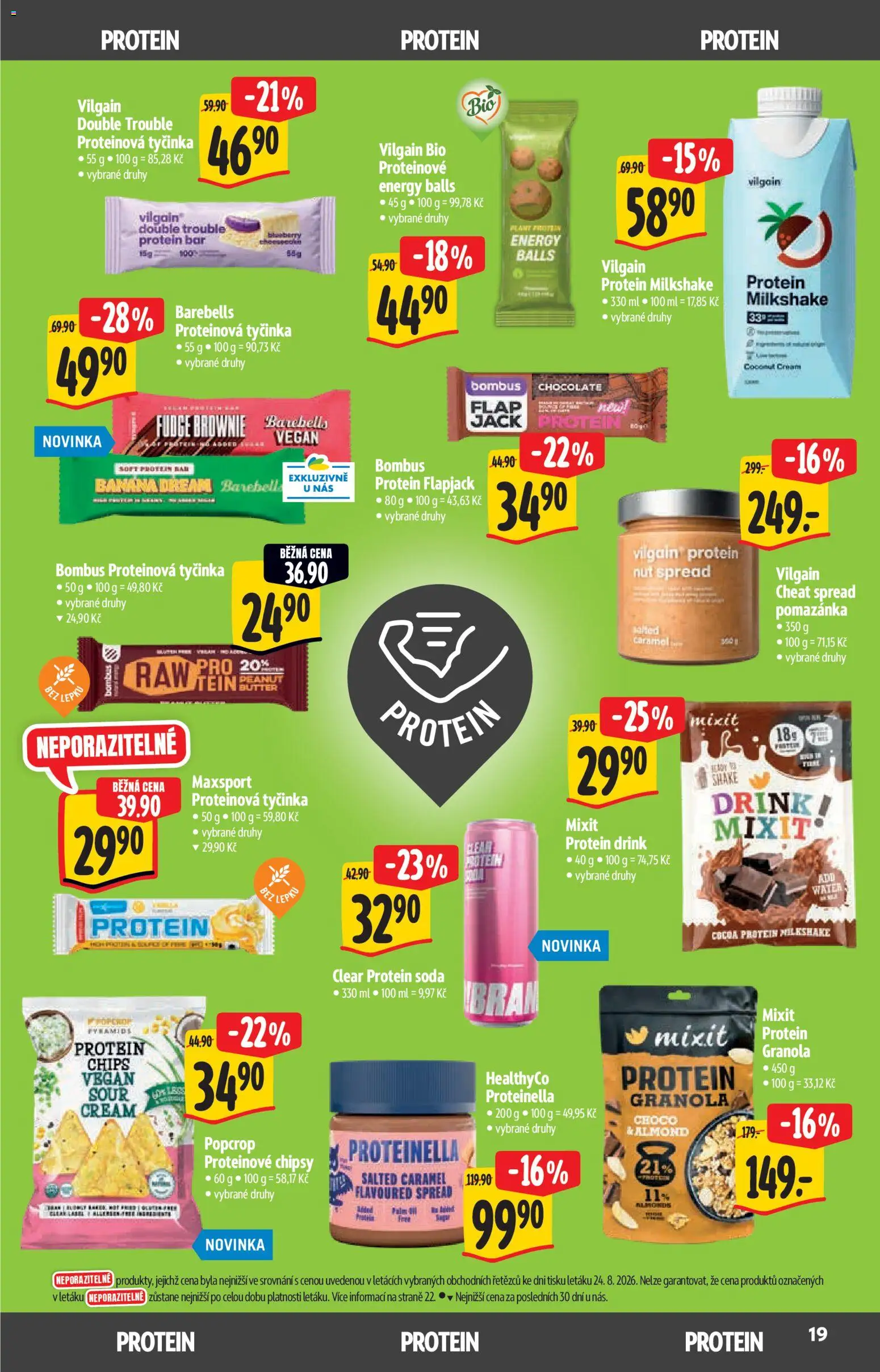 Albert katalog - Hypermarket - Bio od 02.09.2026 | Strana: 19 | Produkty: Brownie, Flapjack, Protein, Proteinella