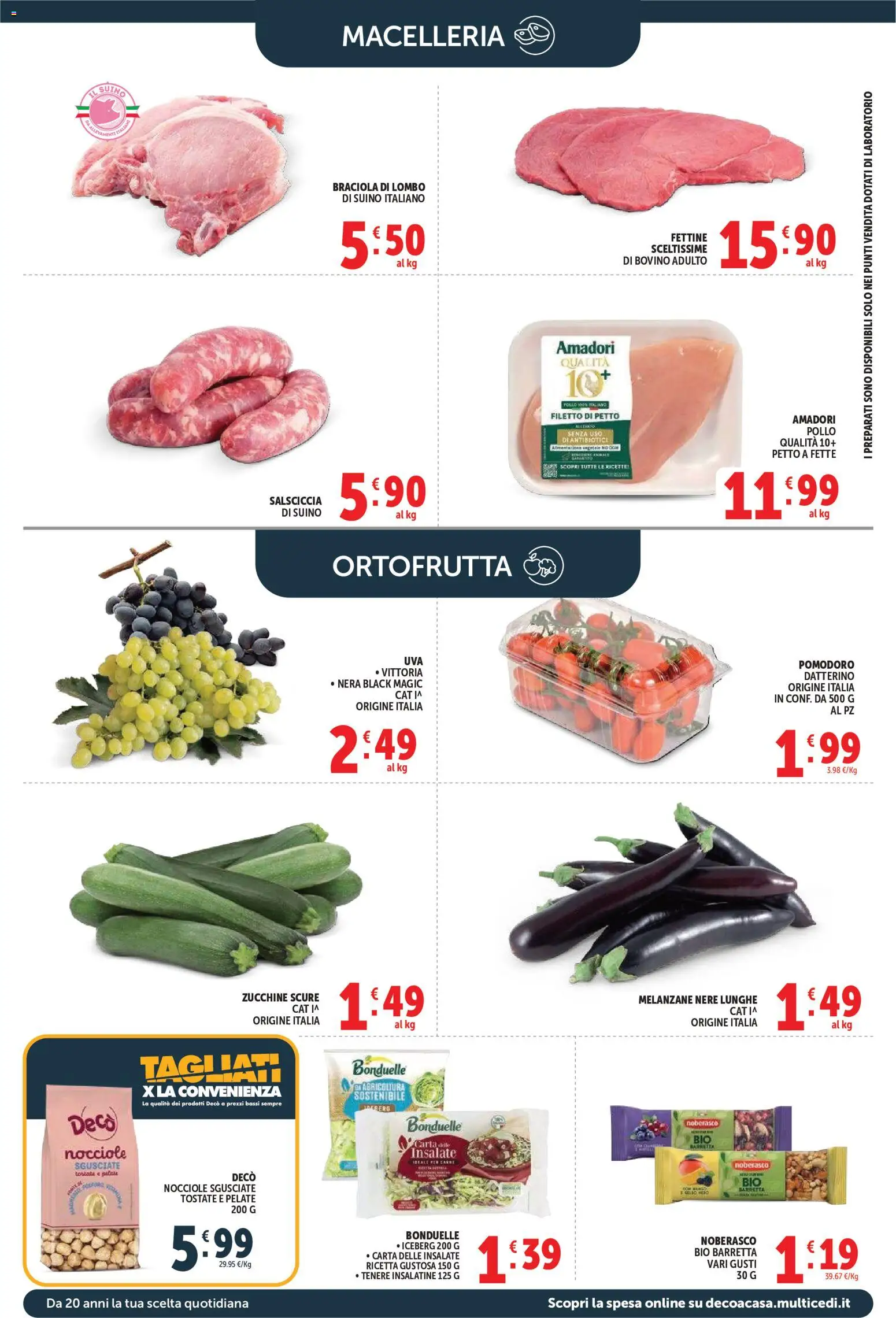 Volantino Decò del 11/08/2026 | Pagina: 4 | Prodotti: Bovino, Pollo, Filetto, Pomodoro