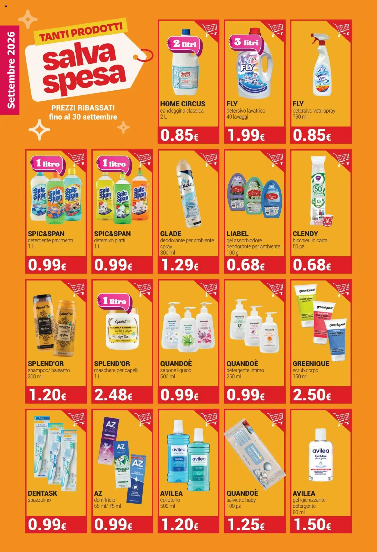 Volantino Tigotà del 01/09/2026 | Pagina: 16 | Prodotti: Sapone, Dentifricio, Detergente intimo, Piatti