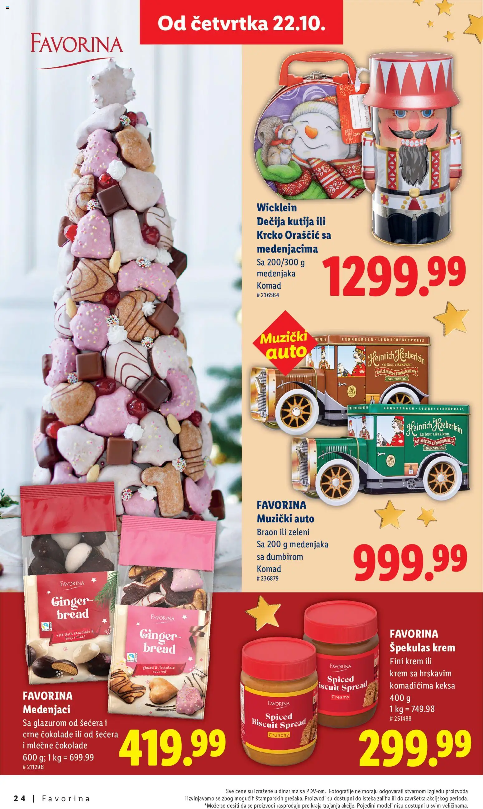 Lidl katalog - važi od 22.10.2026 | Strana: 24 | Proizvode: Kutija, Medenjaci, Krem