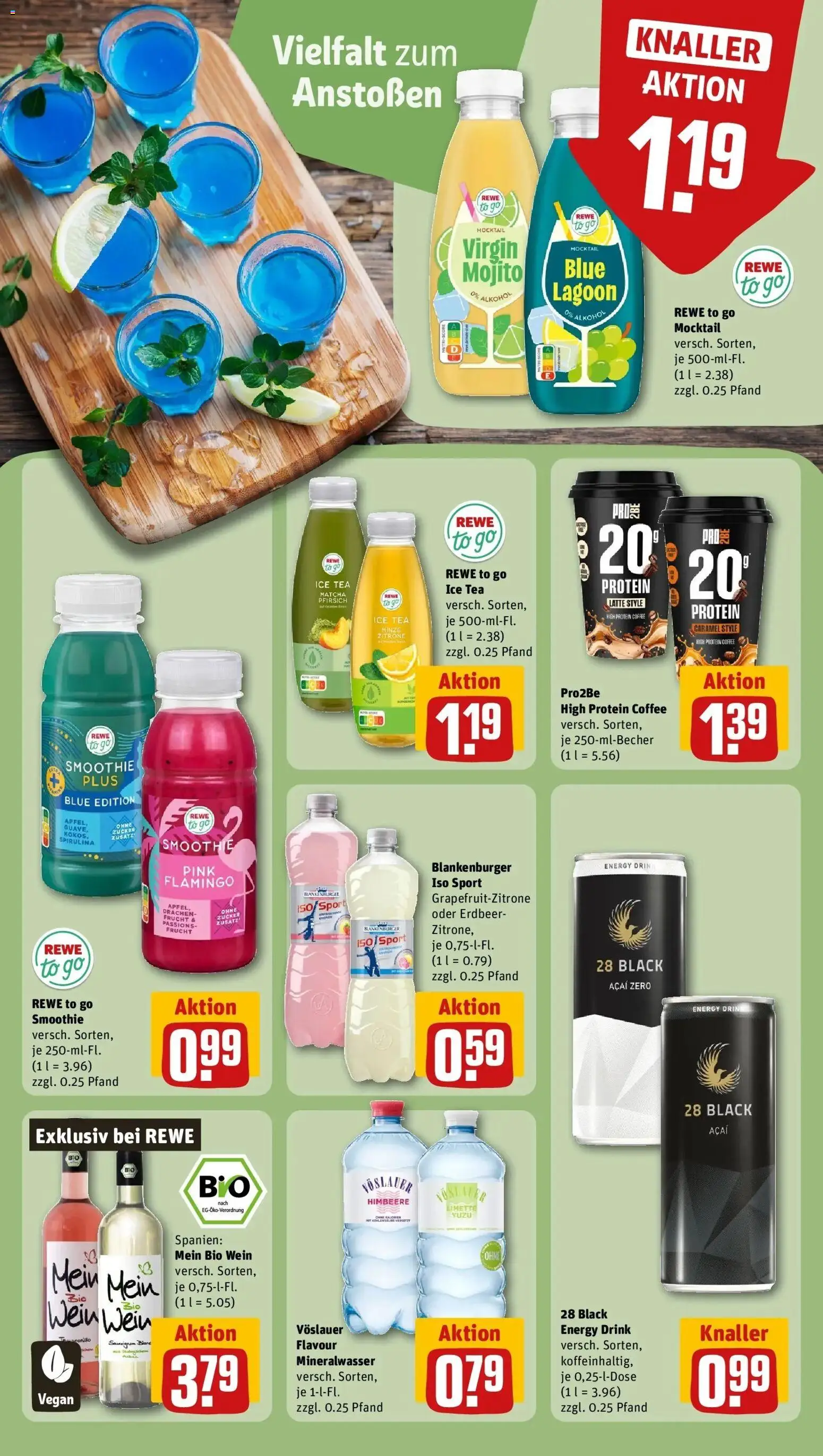 REWE Prospekt ab 24.08.2026 zum Blättern » Angebote | Seite: 16 | Produkte: Mineralwasser, Zitrone, Pfirsich, Wein